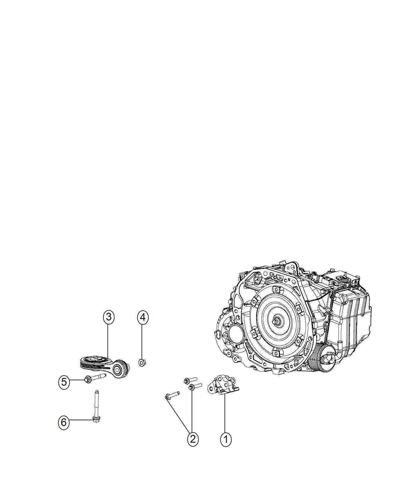 Diagram Engine Mounting Rear 1.4L Turbocharged [1.4L I4 MultiAir Turbo Engine]. for your 2003 Chrysler 300  M 