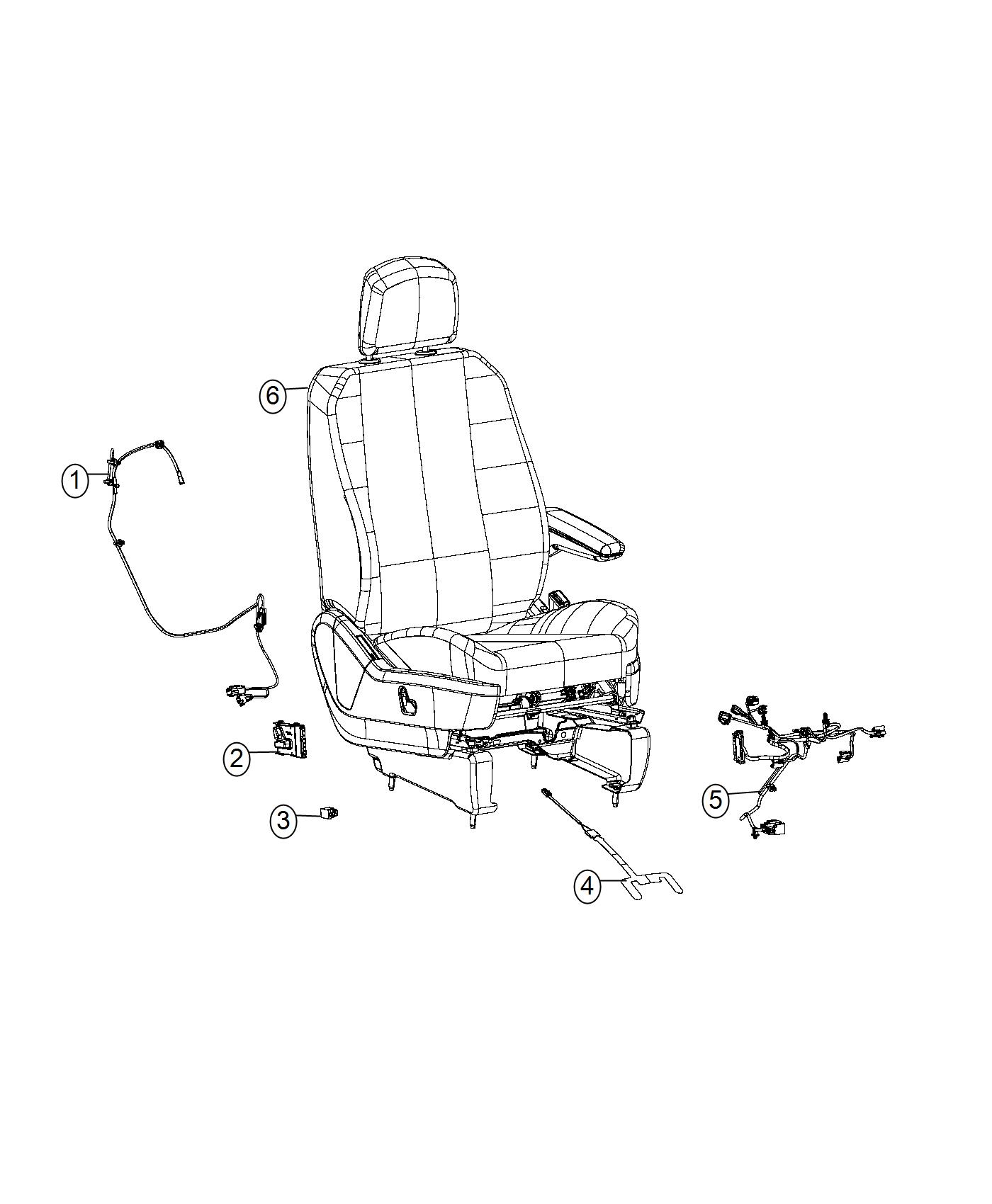 Diagram Wiring, Passenger Seat. for your Dodge