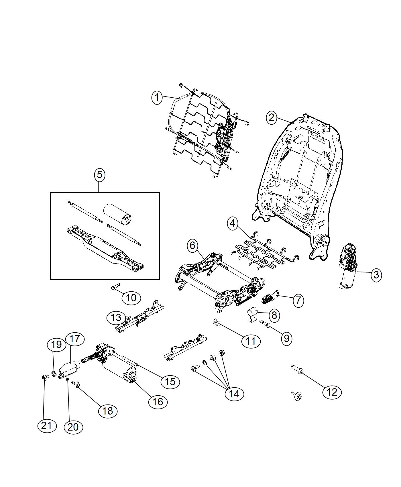 Adjuster, Recliner And Shields - Driver Seat - Power. Diagram