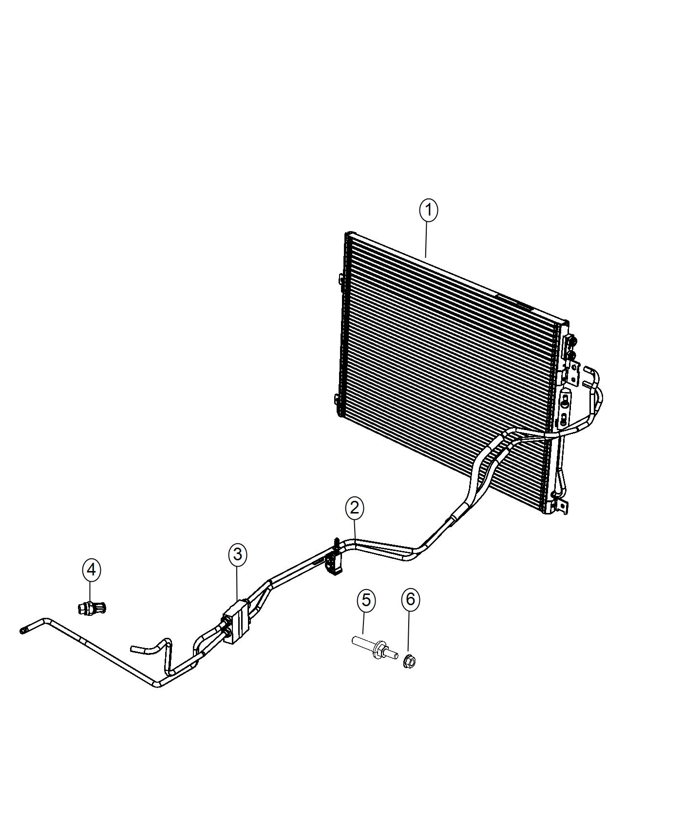 Diagram Transmission Oil Cooler and Lines. for your 2001 Jeep Grand Cherokee   