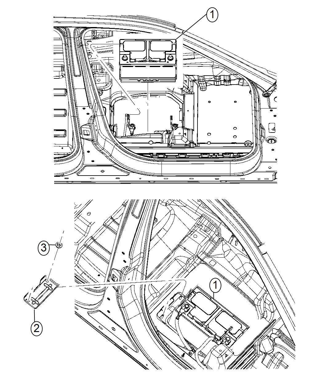 Diagram Battery Tray and Support. for your 2013 Jeep Grand Cherokee   
