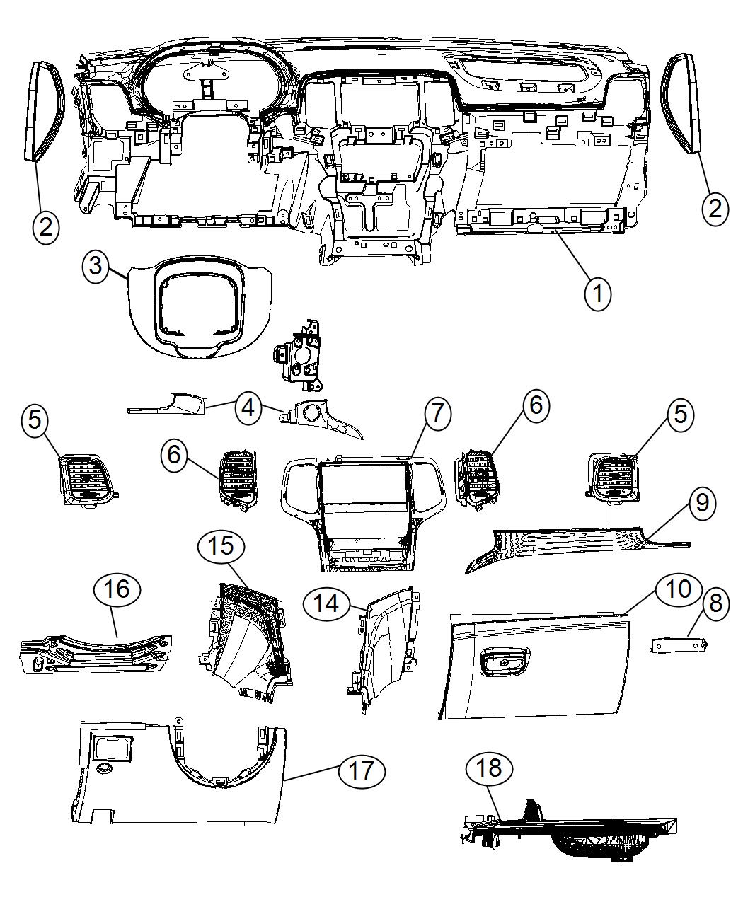 Diagram Instrument Panel. for your Jeep