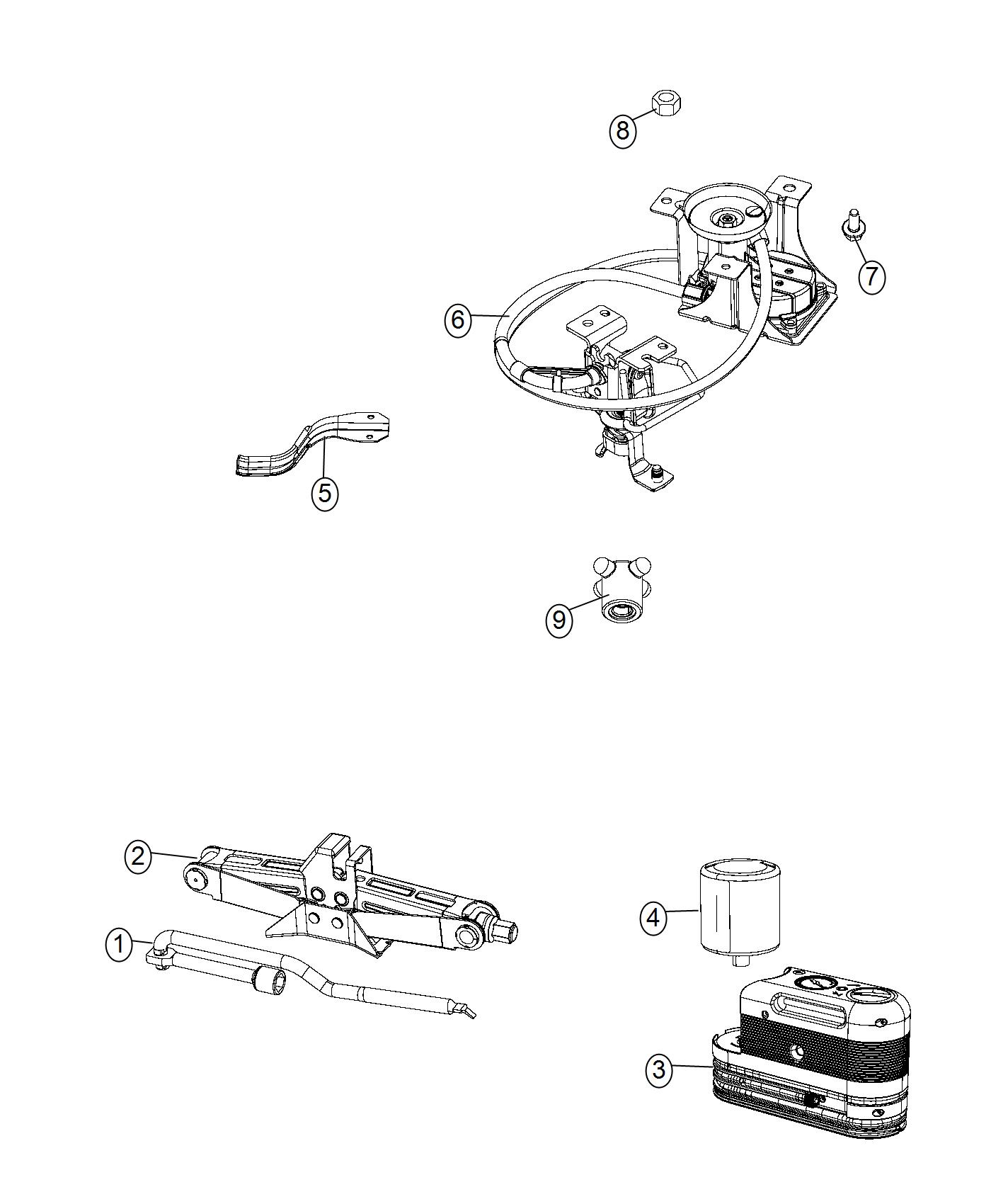 Diagram Jack Assembly. for your Jeep Grand Cherokee  