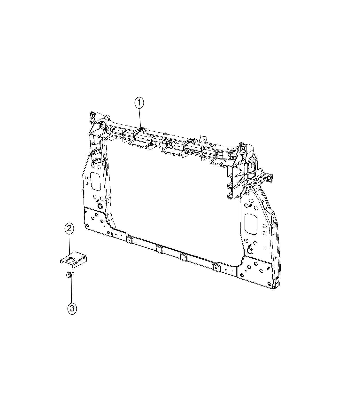 Diagram Radiator Support. for your Fiat 500X  