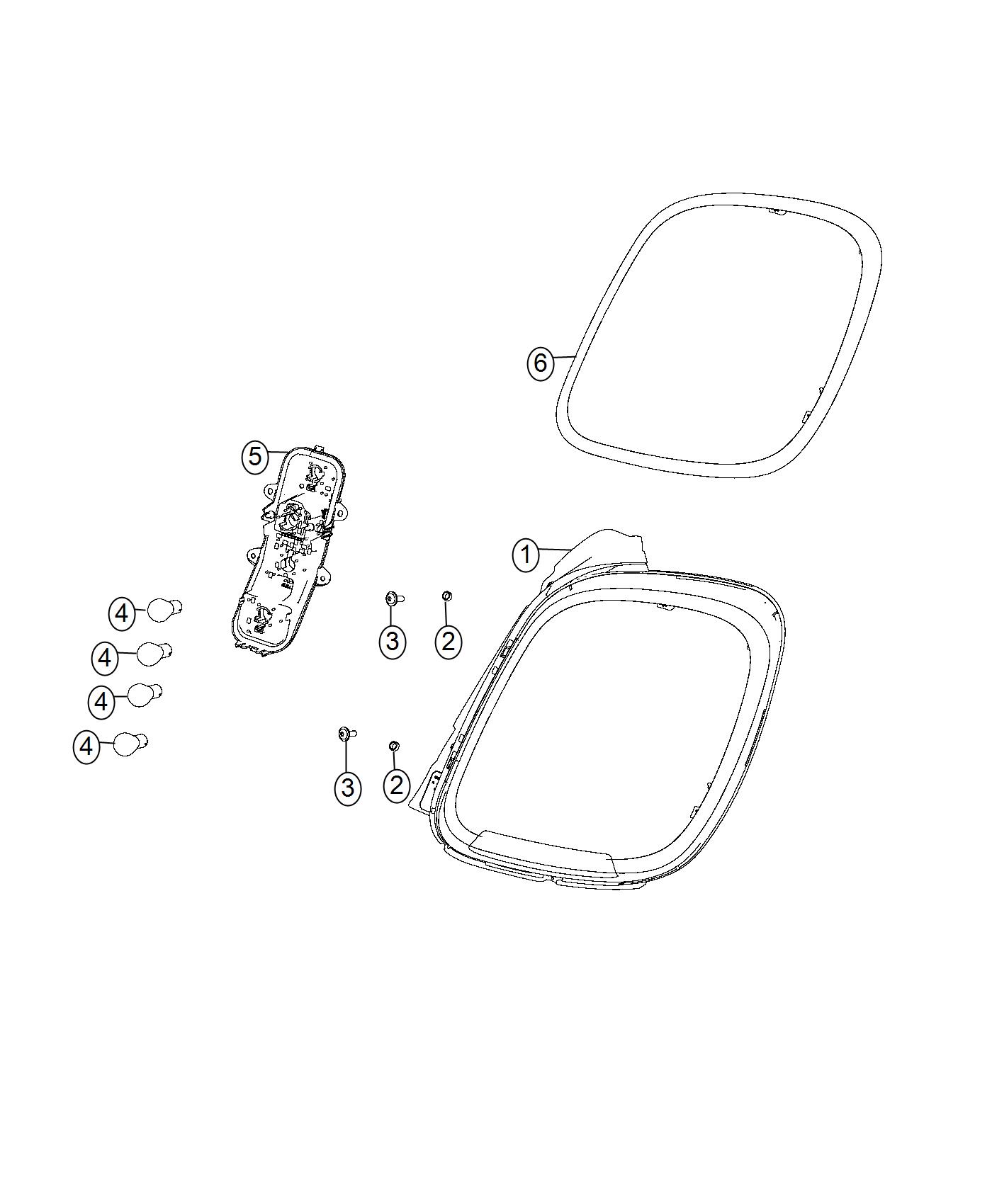 Diagram Lamp, Rear Tail. for your Chrysler 300  M