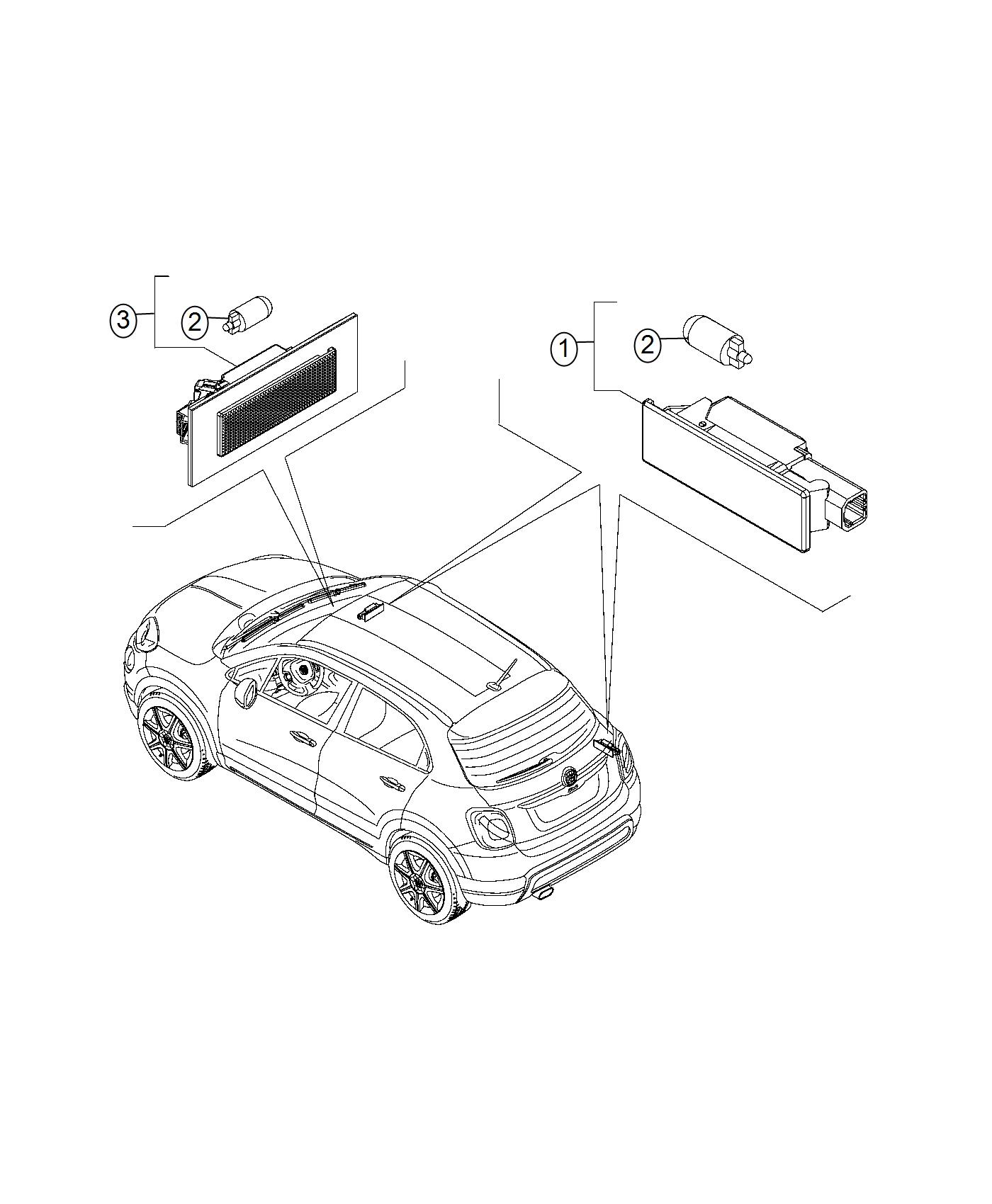 Lamp, Glove Box and Cargo Area. Diagram