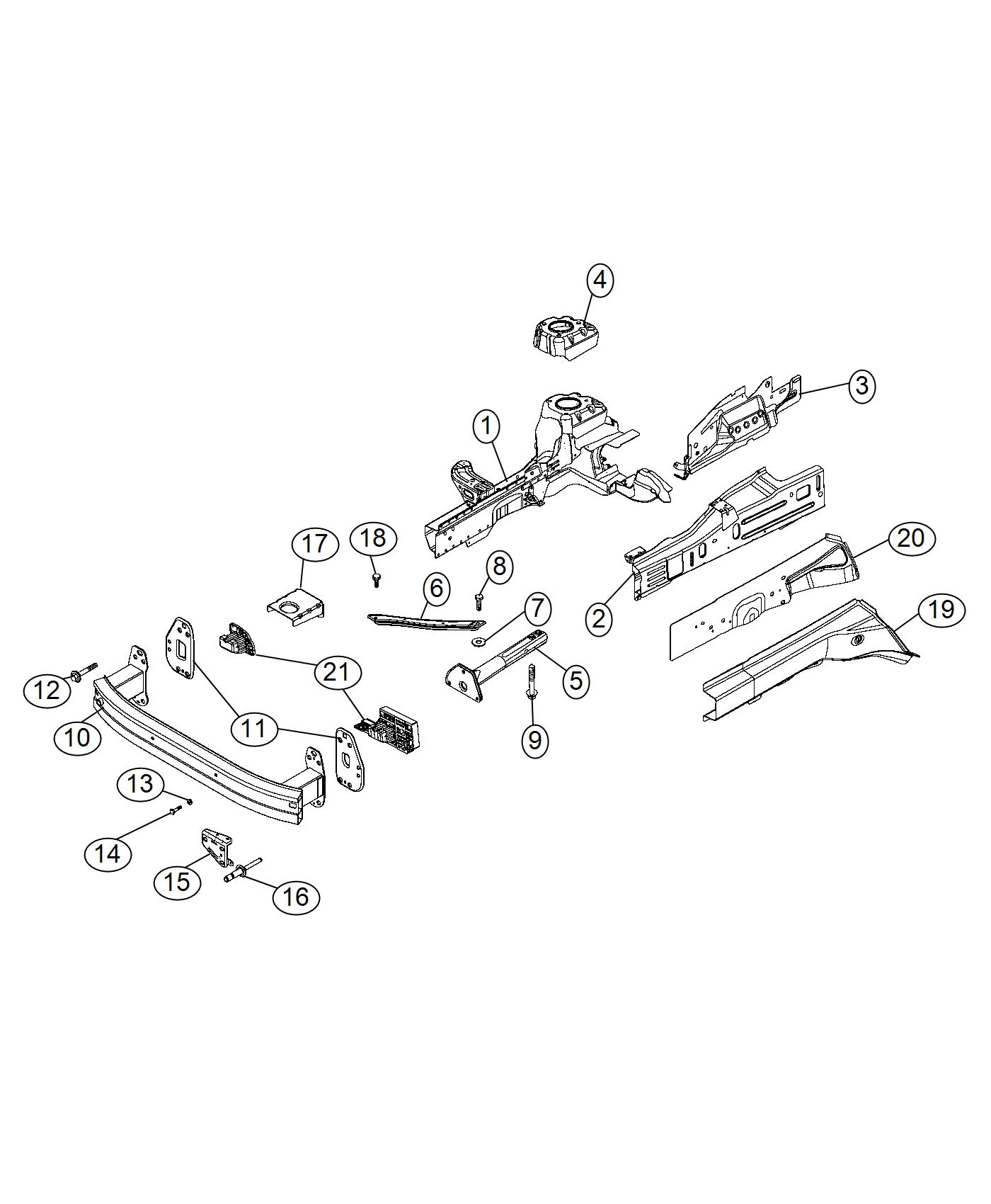 Diagram Frame, Front. for your Fiat 500X  