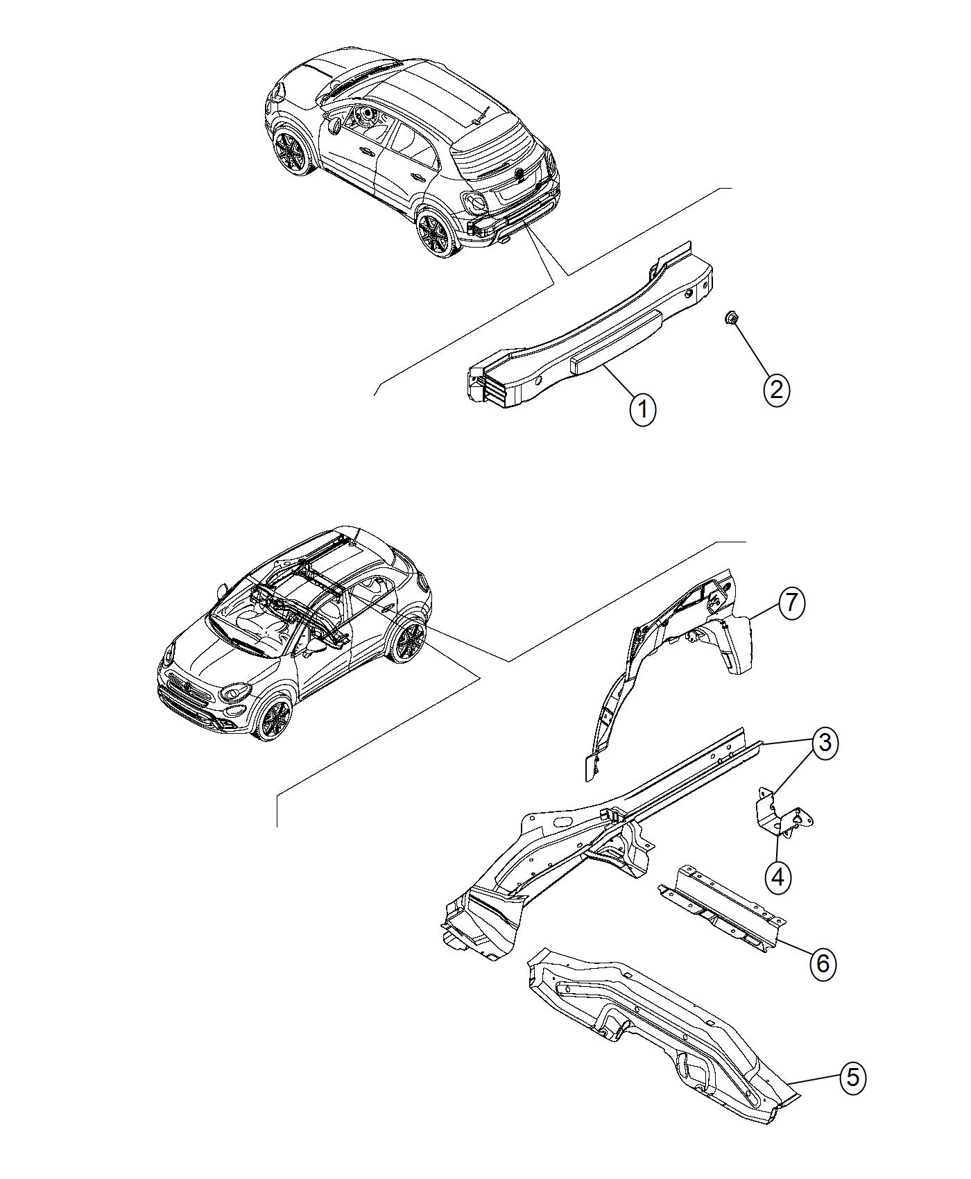 Diagram Frame, Rear. for your 2003 Chrysler 300  M 