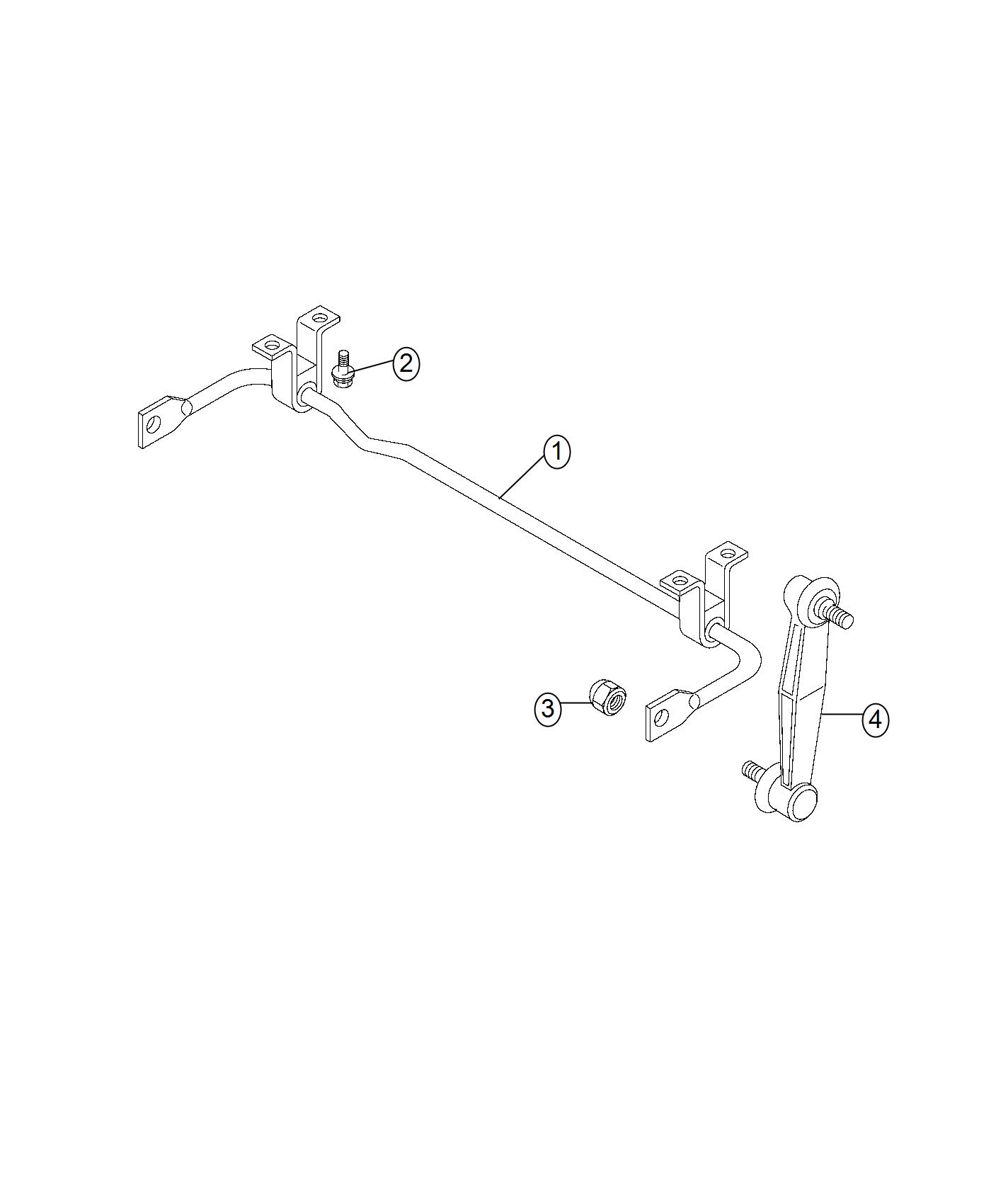 Stabilizer Bar, Rear  4X2. Diagram