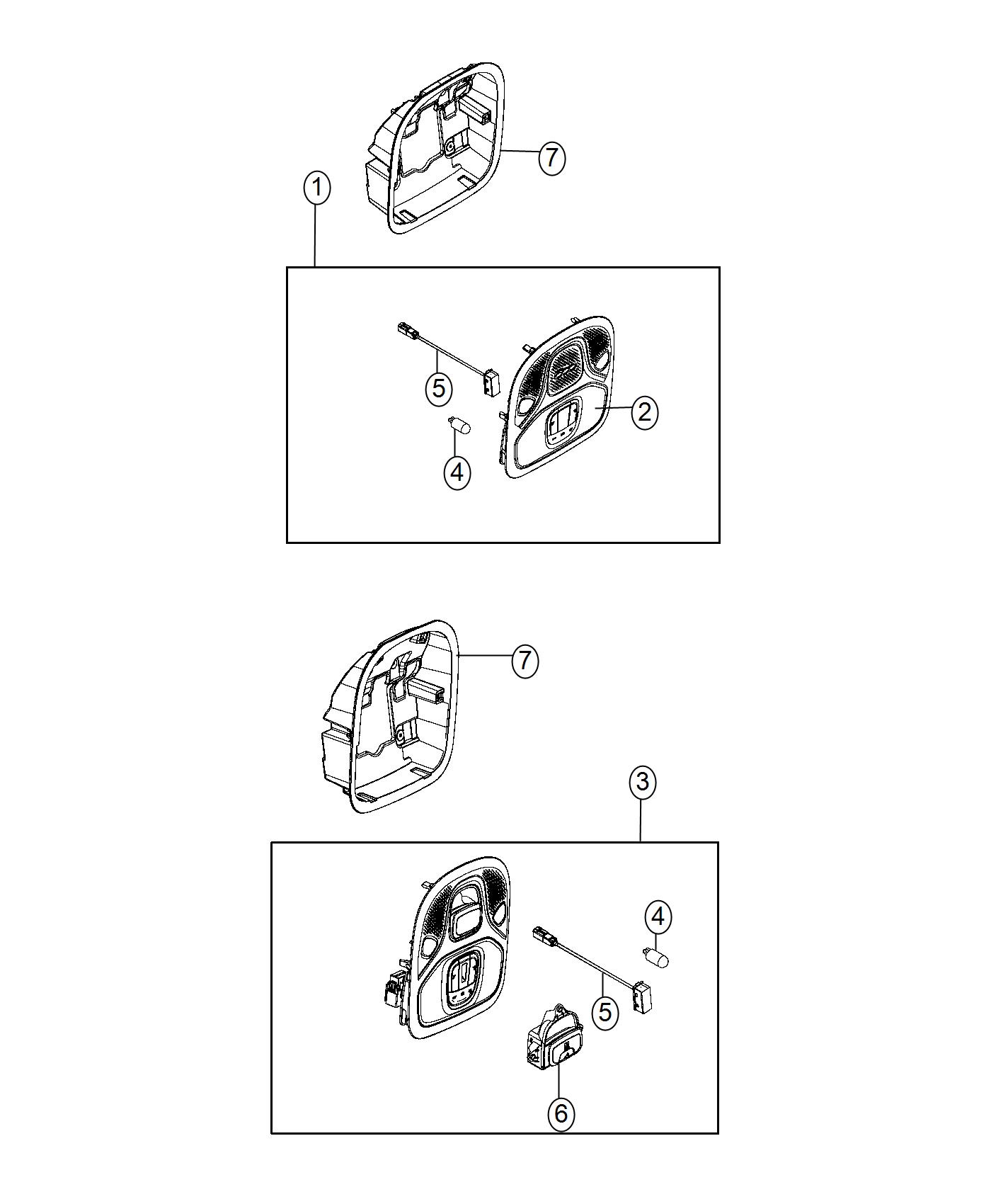 Overhead Consoles. Diagram