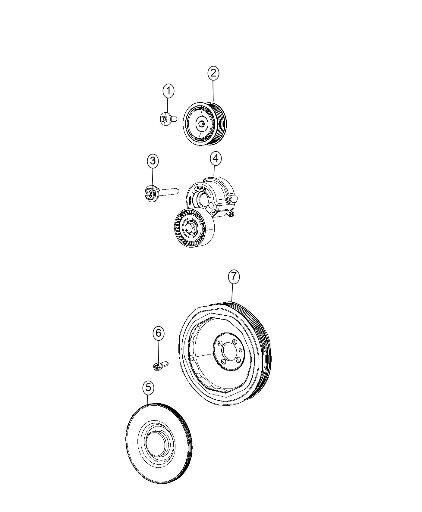 Diagram Pulleys and Related Parts. for your 2012 Jeep Grand Cherokee 5.7L V8 4X4  