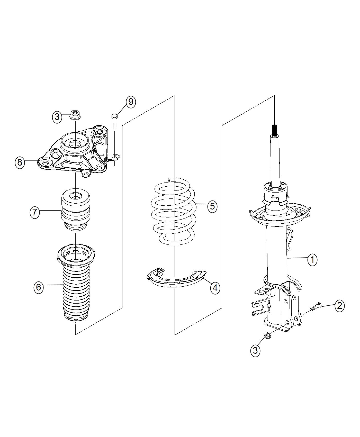 Diagram Suspension, Rear 4X2. for your 2002 Chrysler 300  M 