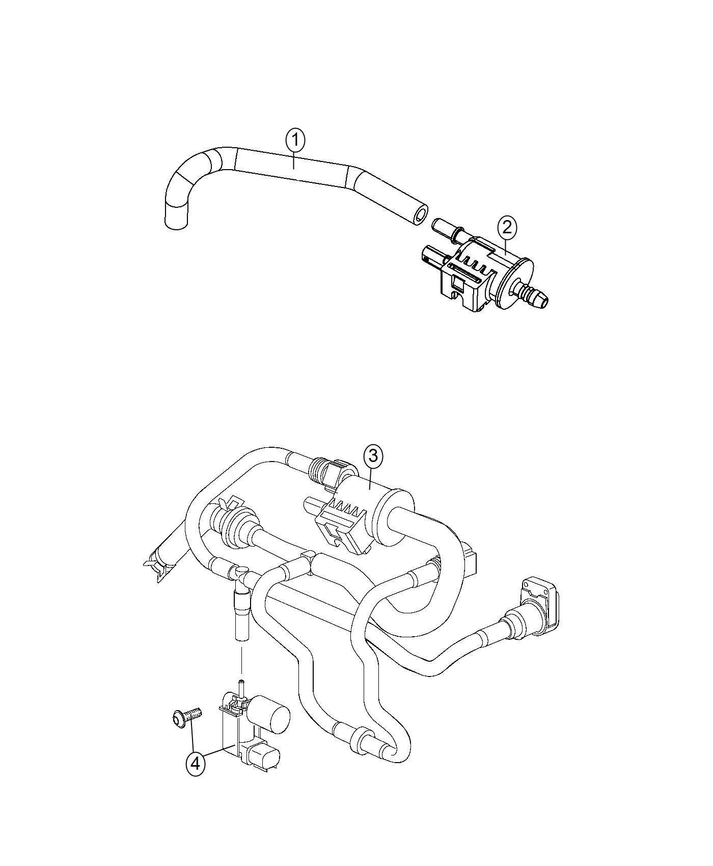 Diagram Emission Control Vacuum Harness. for your Jeep Renegade  