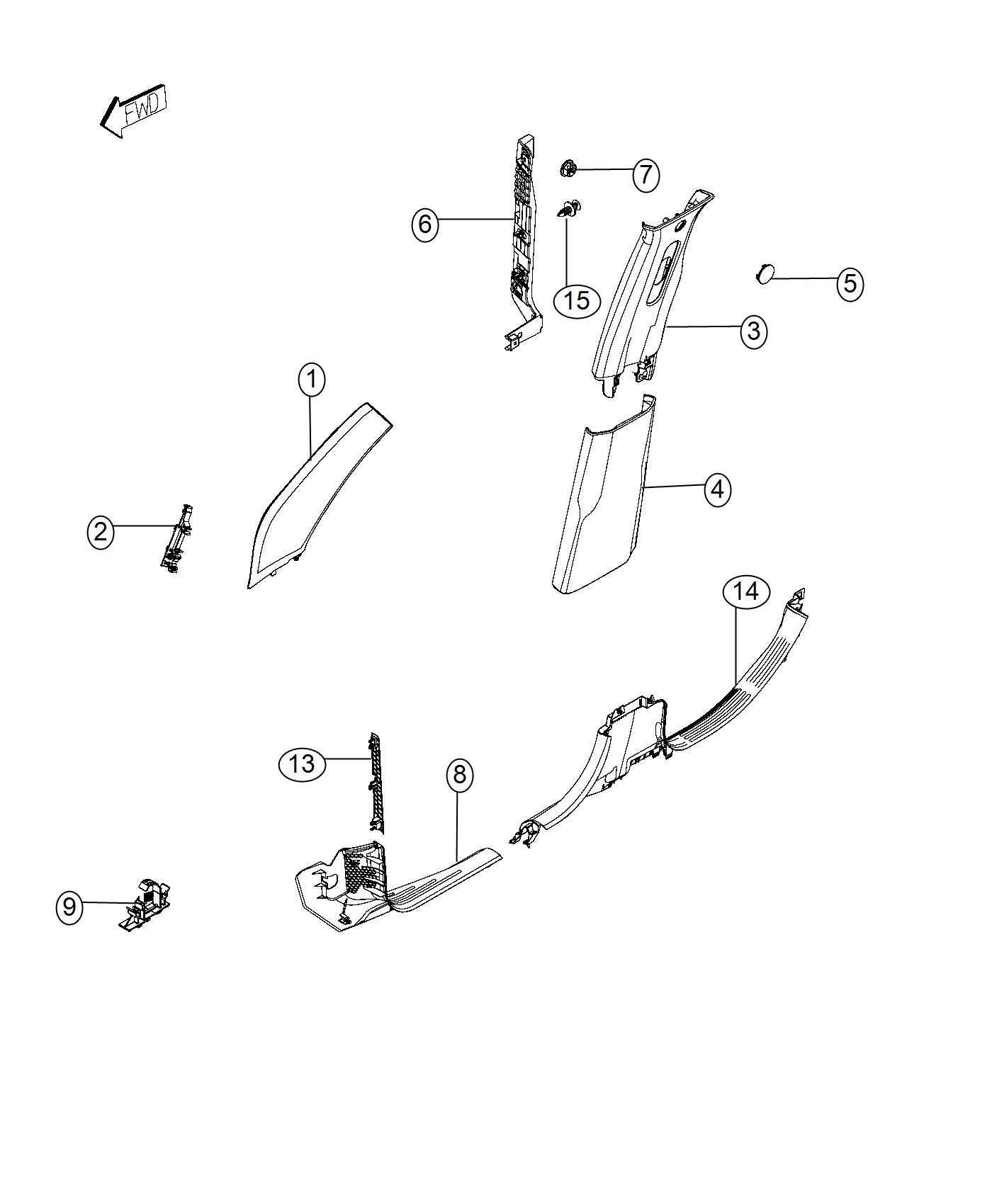 Interior Moldings and Pillars. Diagram