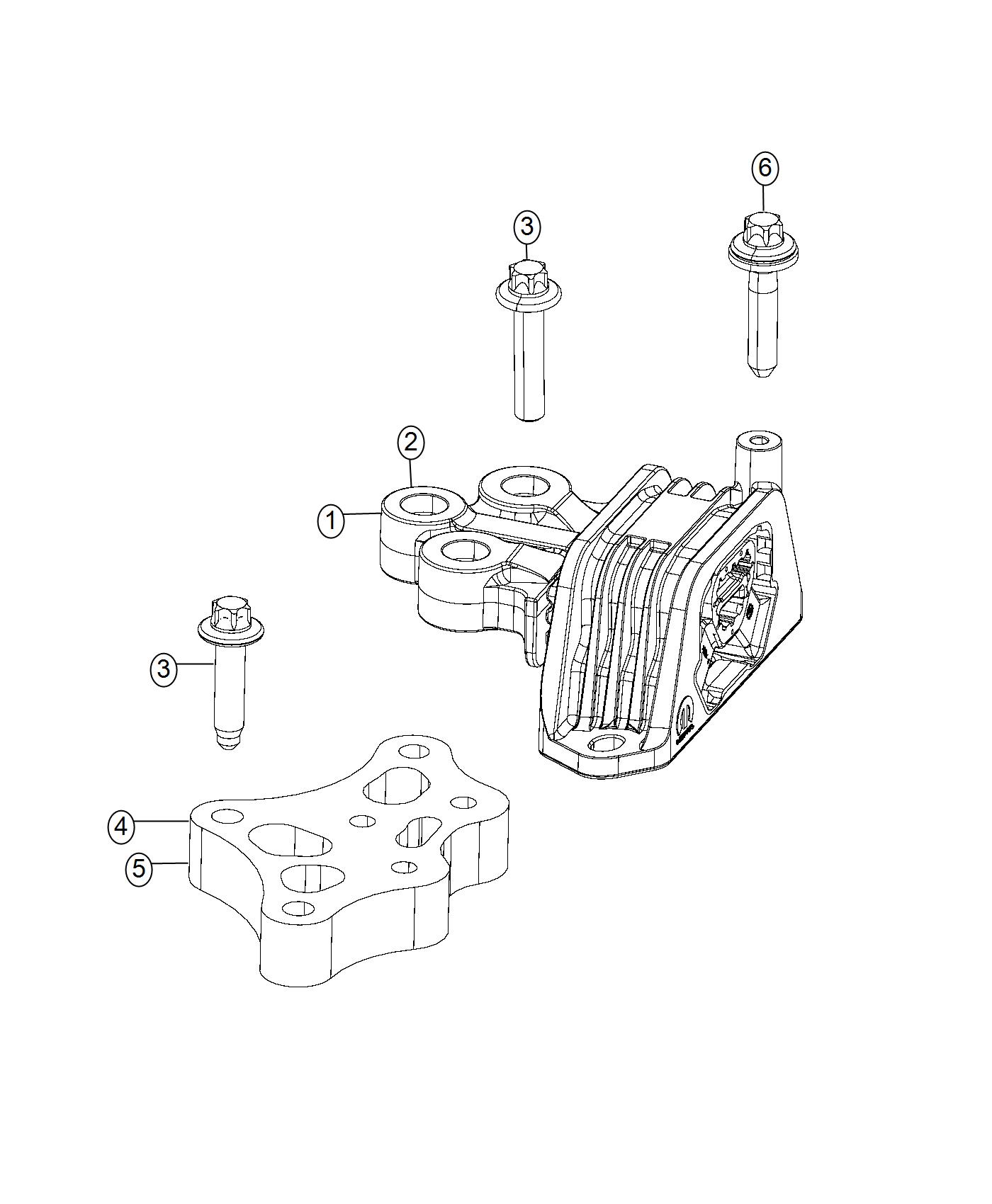 Diagram Engine Mounting Left Side 1.4L Turbocharged [1.4L I4 MultiAir Turbo Engine]. for your Chrysler 300  M