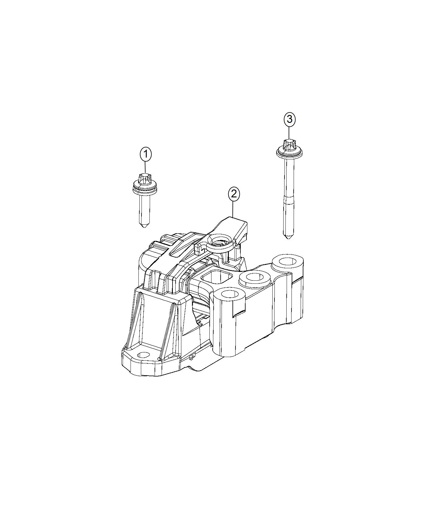 Diagram Engine Mounting Right Side 2.4L. for your 2004 Chrysler 300  M 