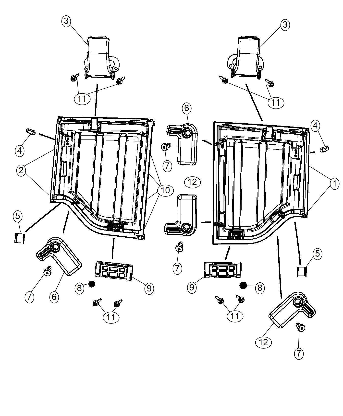 Targa Top Panels and Hardware [[ HARD TOP ]]. Diagram