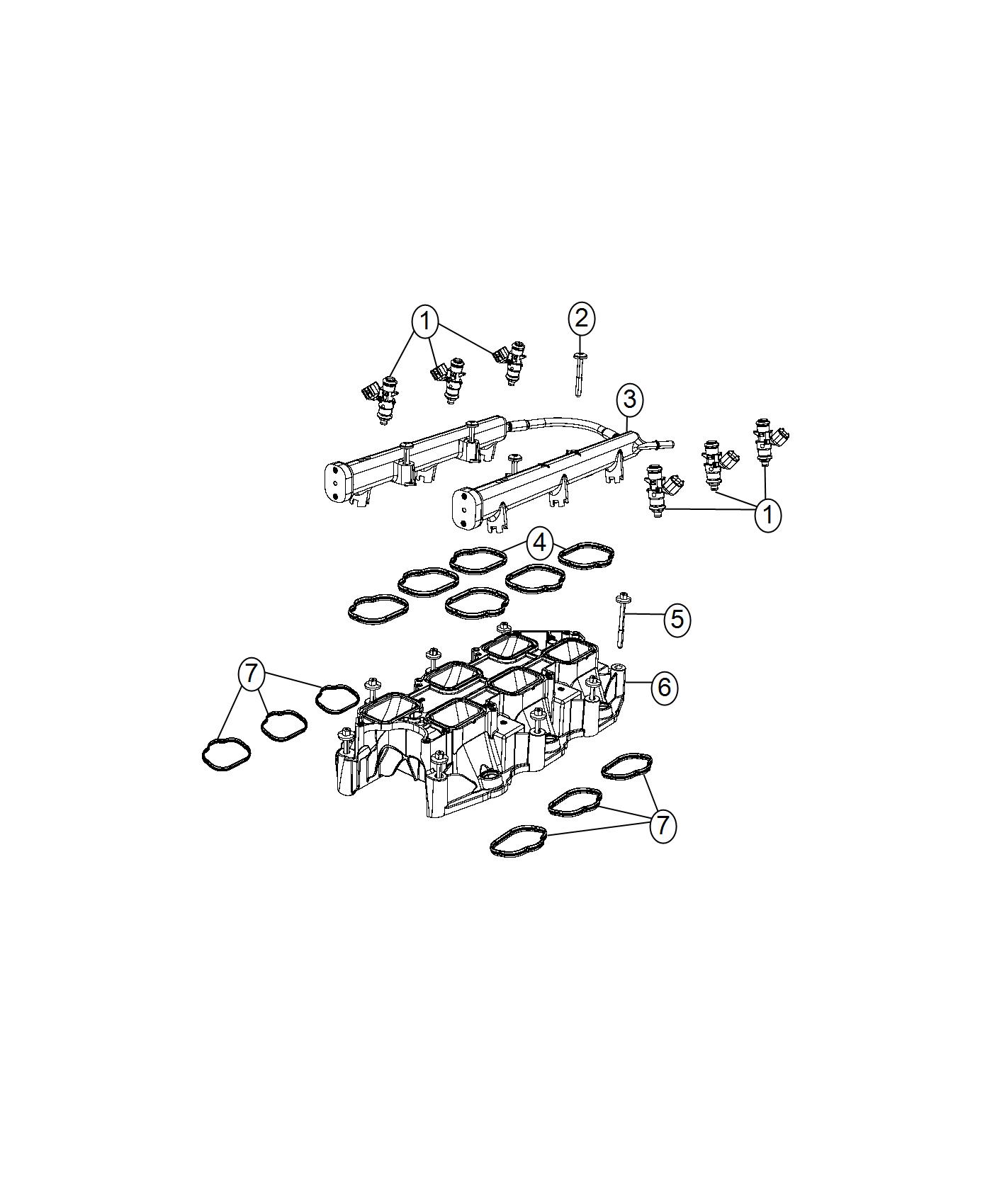 Full size assembly image of Lower Intake Manifold 3.6L. (1/1)