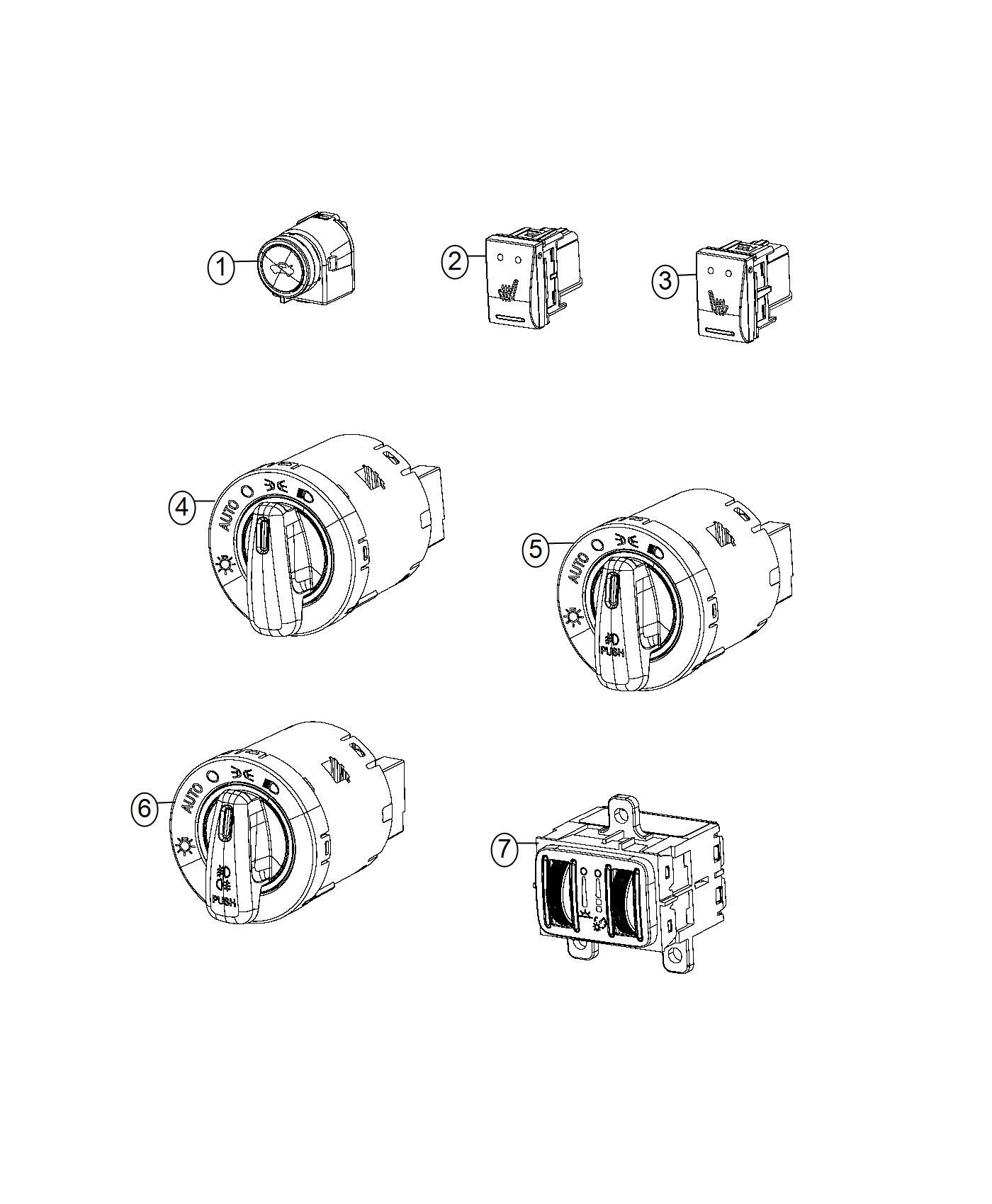 Diagram Module, Instrument Panel Switches and Headlamp. for your Chrysler