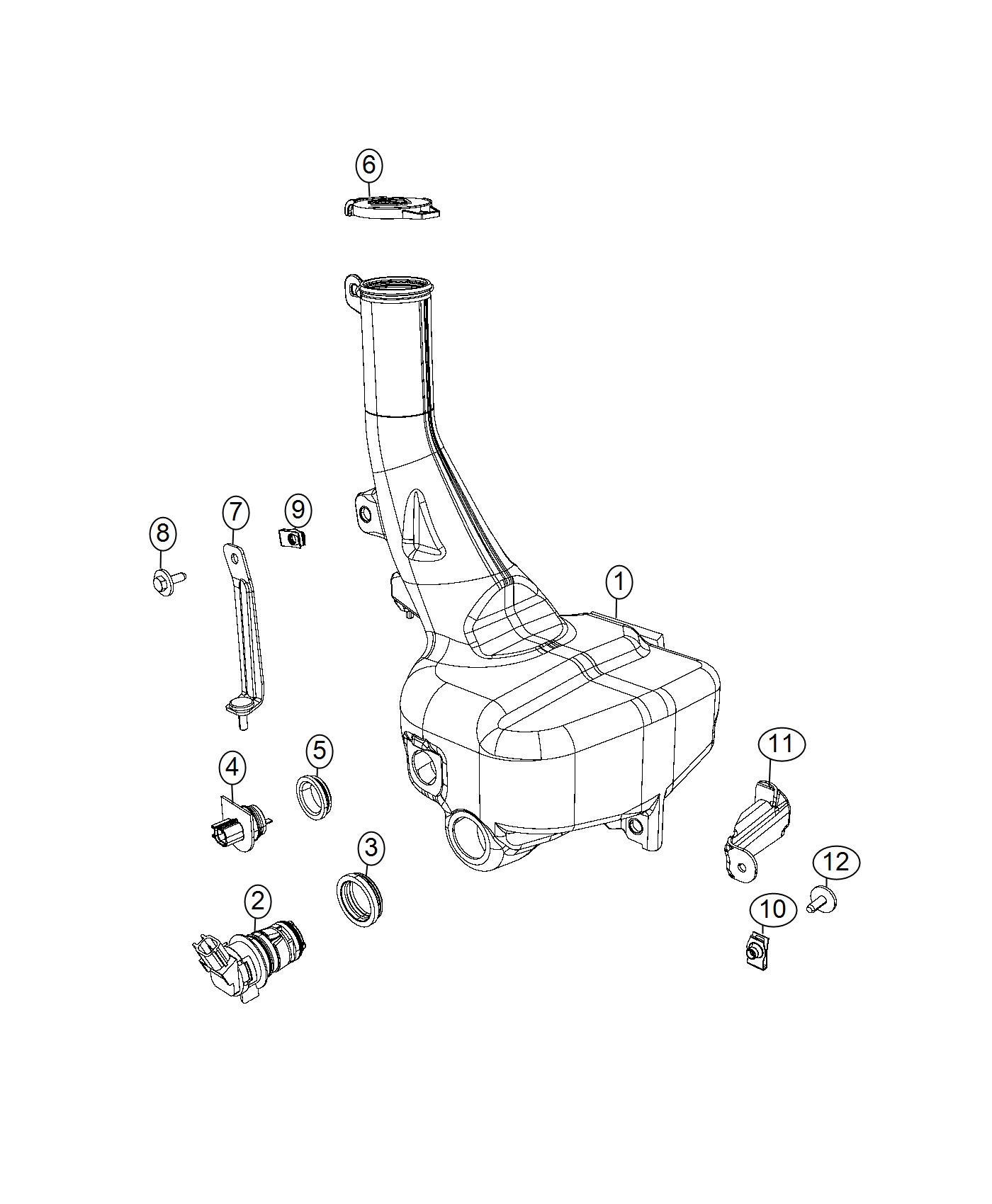 Diagram Sensor, Reservoir and Windshield Washer. for your Chrysler 300 M 