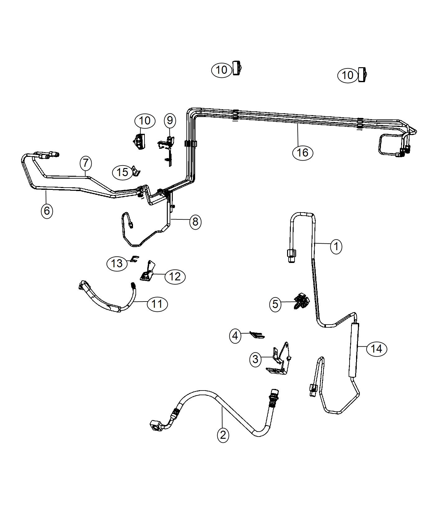 Diagram Front Brake Lines and Hoses. for your Dodge