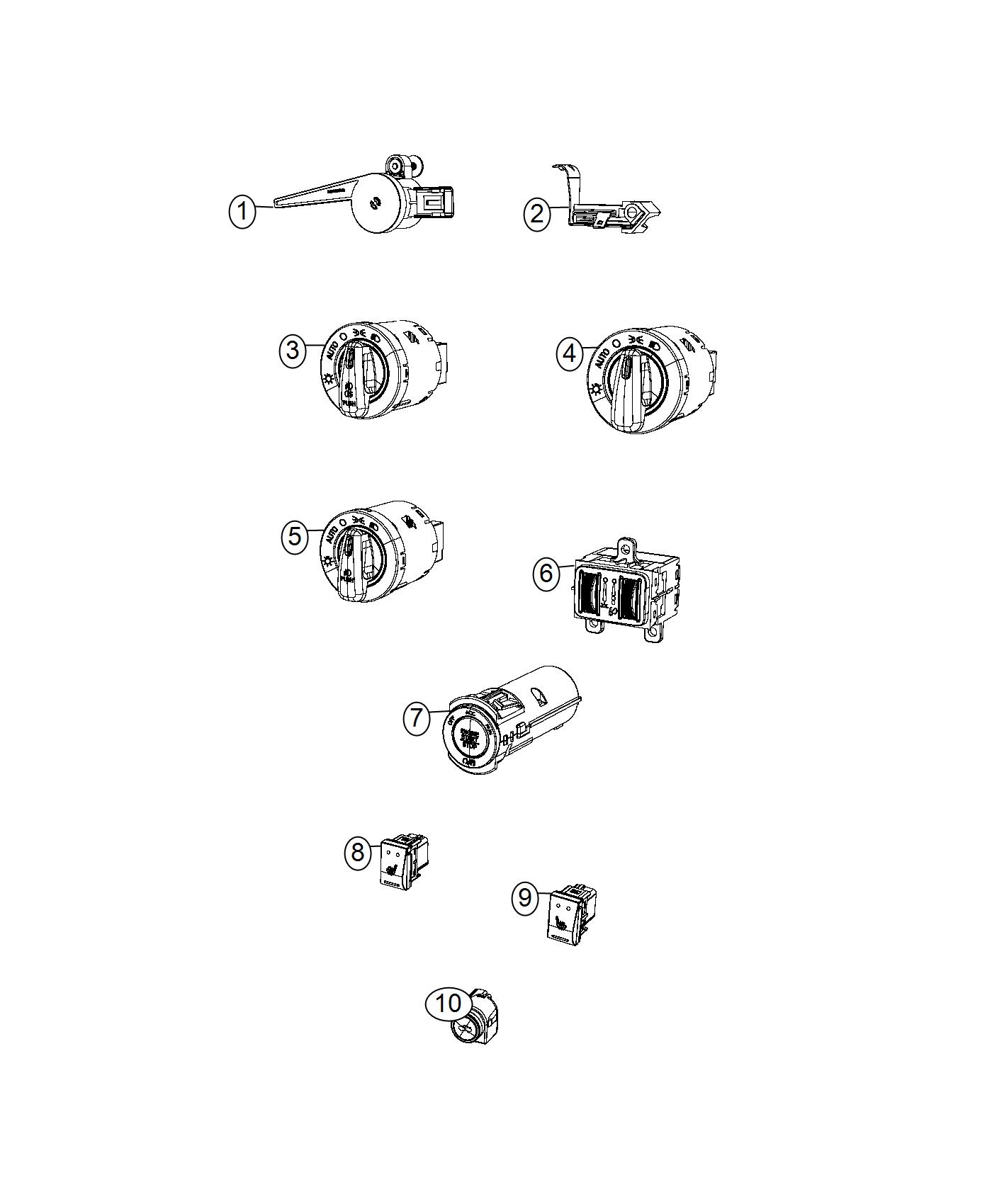 Diagram Switches, Instrument Panel. for your Chrysler