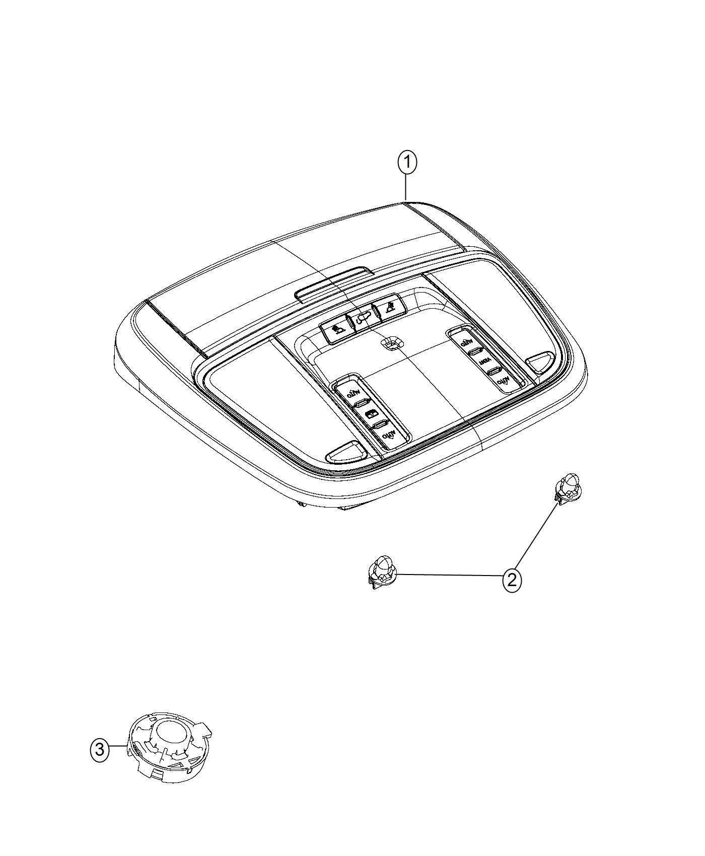 Diagram Interior Lighting, Overhead. for your Jeep Grand Cherokee  