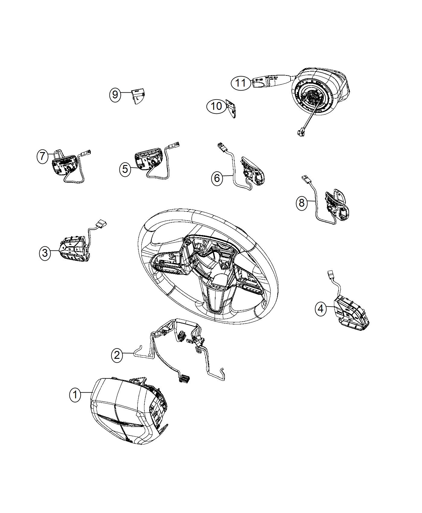 Diagram Switches, Steering Wheel and Column. for your Dodge Avenger  