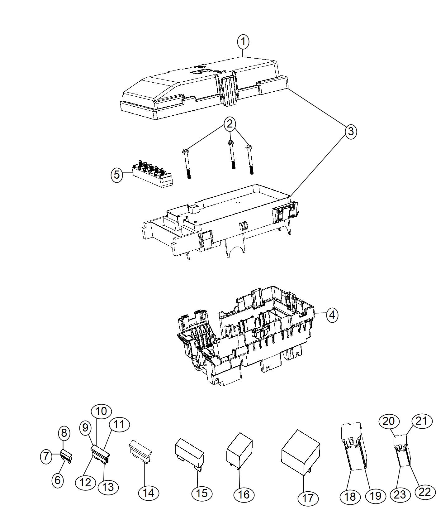 Diagram Power Distribution Center, Intelligent. for your Jeep Cherokee  