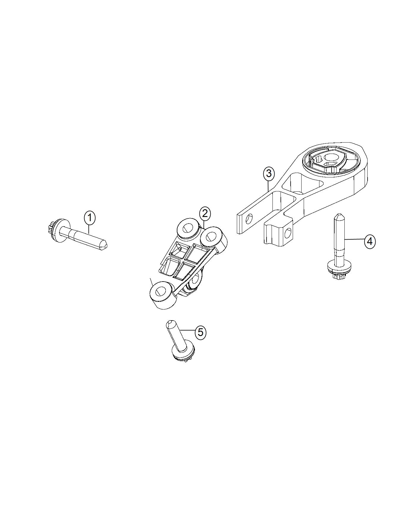 Diagram Engine Mounting Front/Rear 2.4L. for your Chrysler