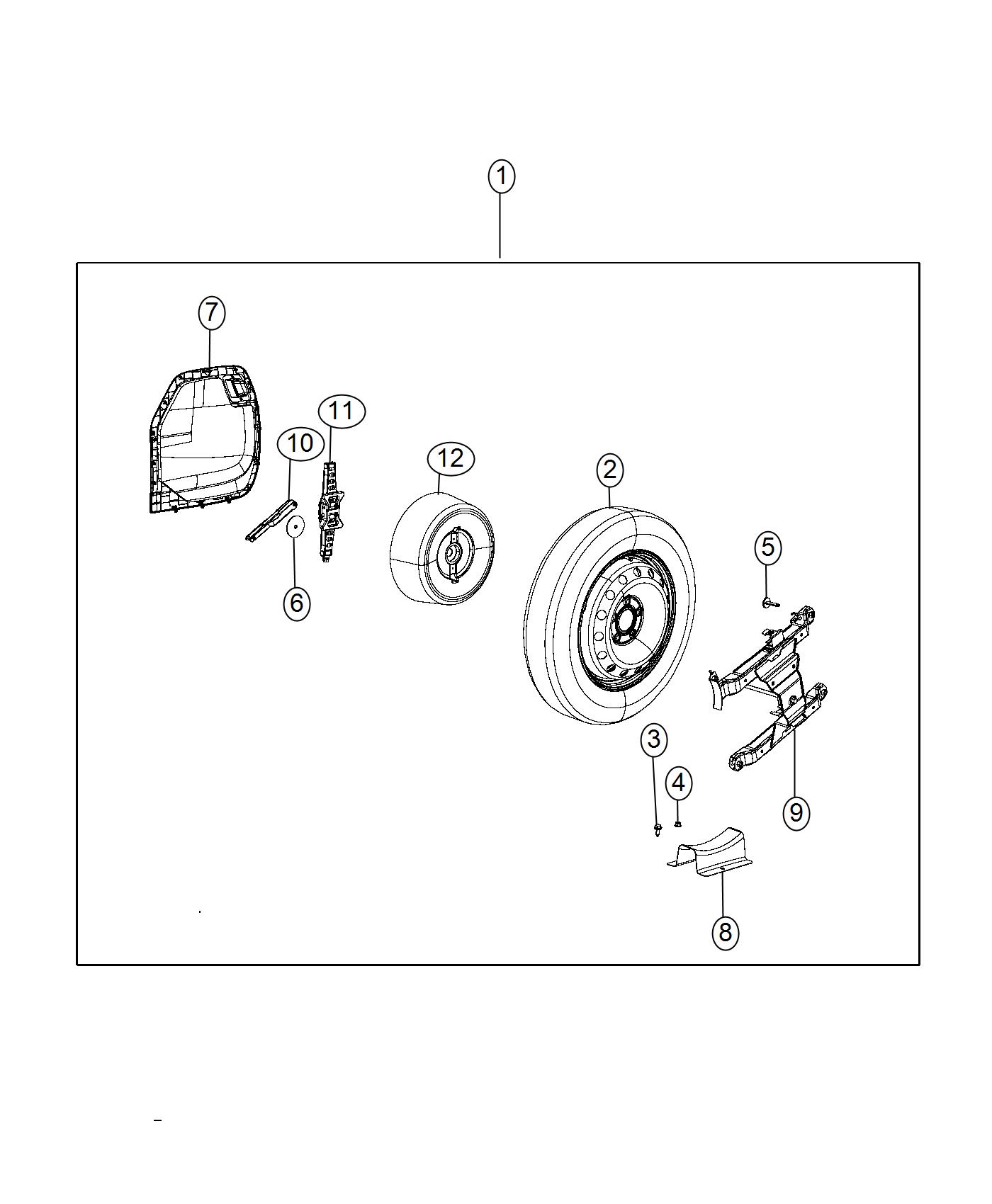 Diagram Emergency Kit, Tire Repair. for your Chrysler Pacifica  