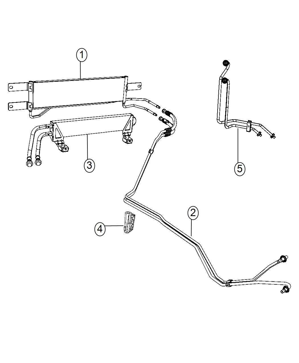 Diagram Transmission Oil Cooler And Lines. for your 1998 Dodge Ram 2500   