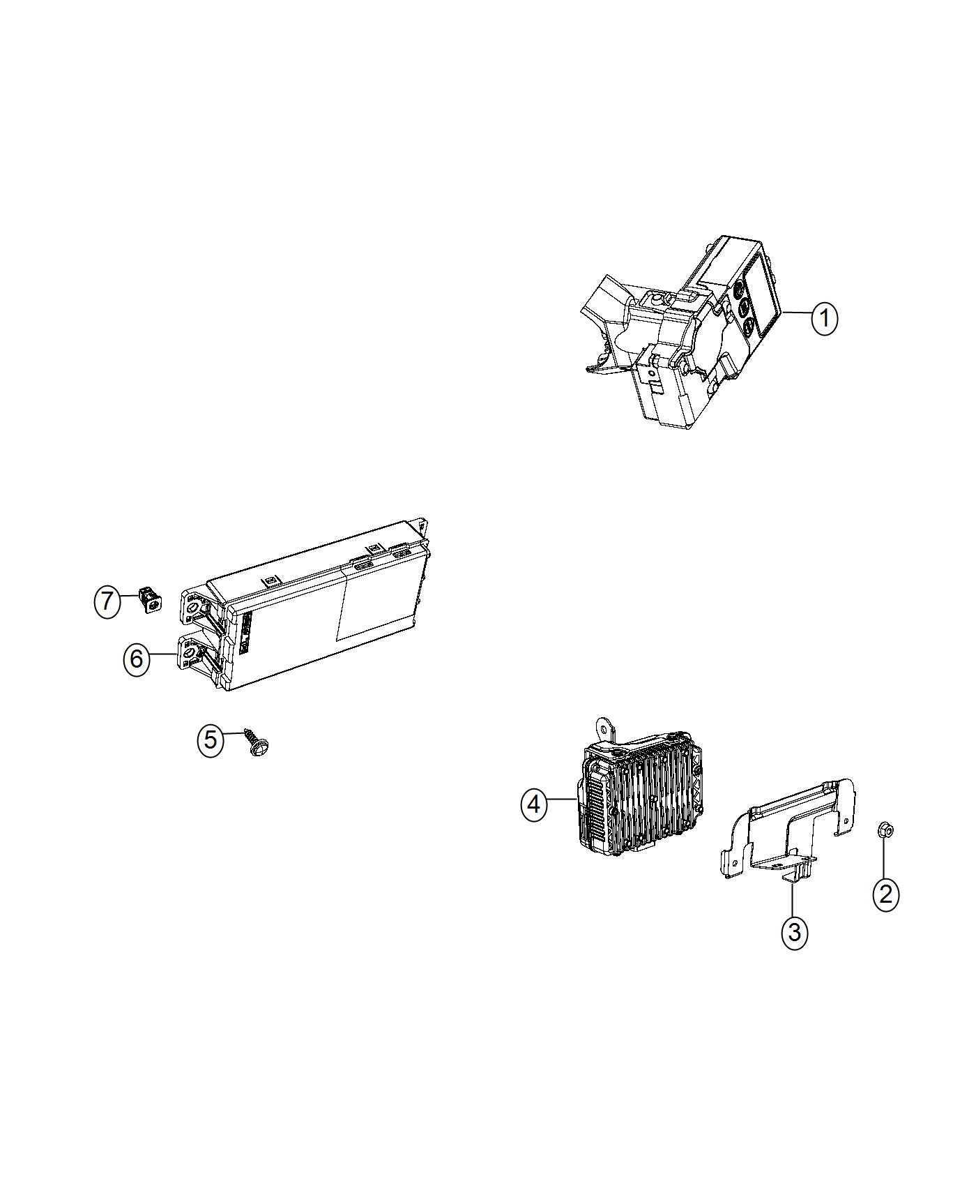 Modules, Instrument Panel And Overhead. Diagram