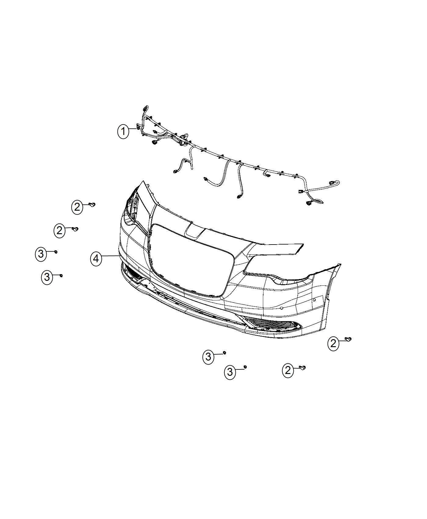 Diagram Sensors, Front Park Assist. for your Jeep