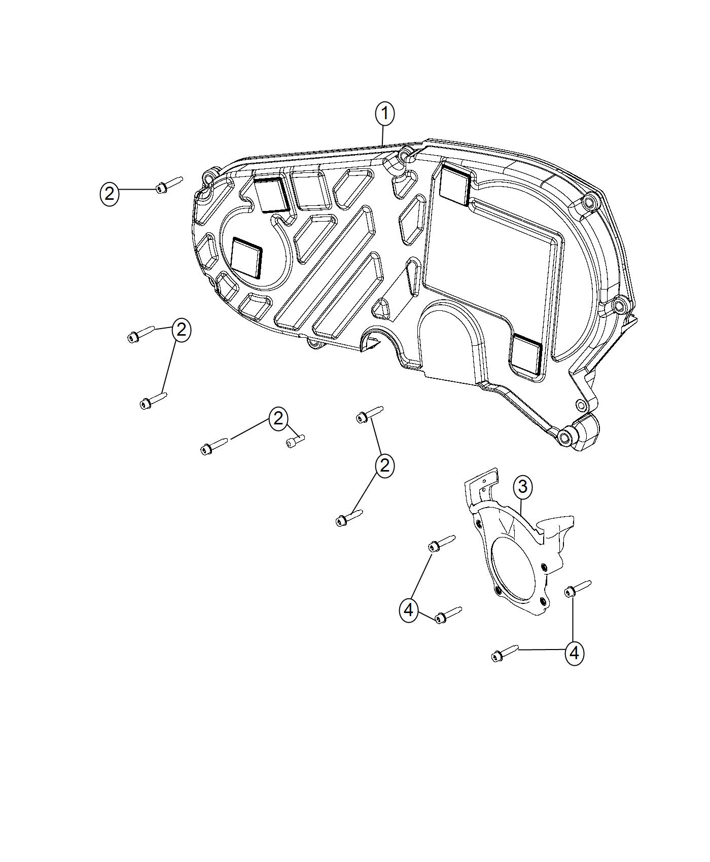 Diagram Timing System Cover 2.2L Diesel. for your 2017 Jeep Cherokee   