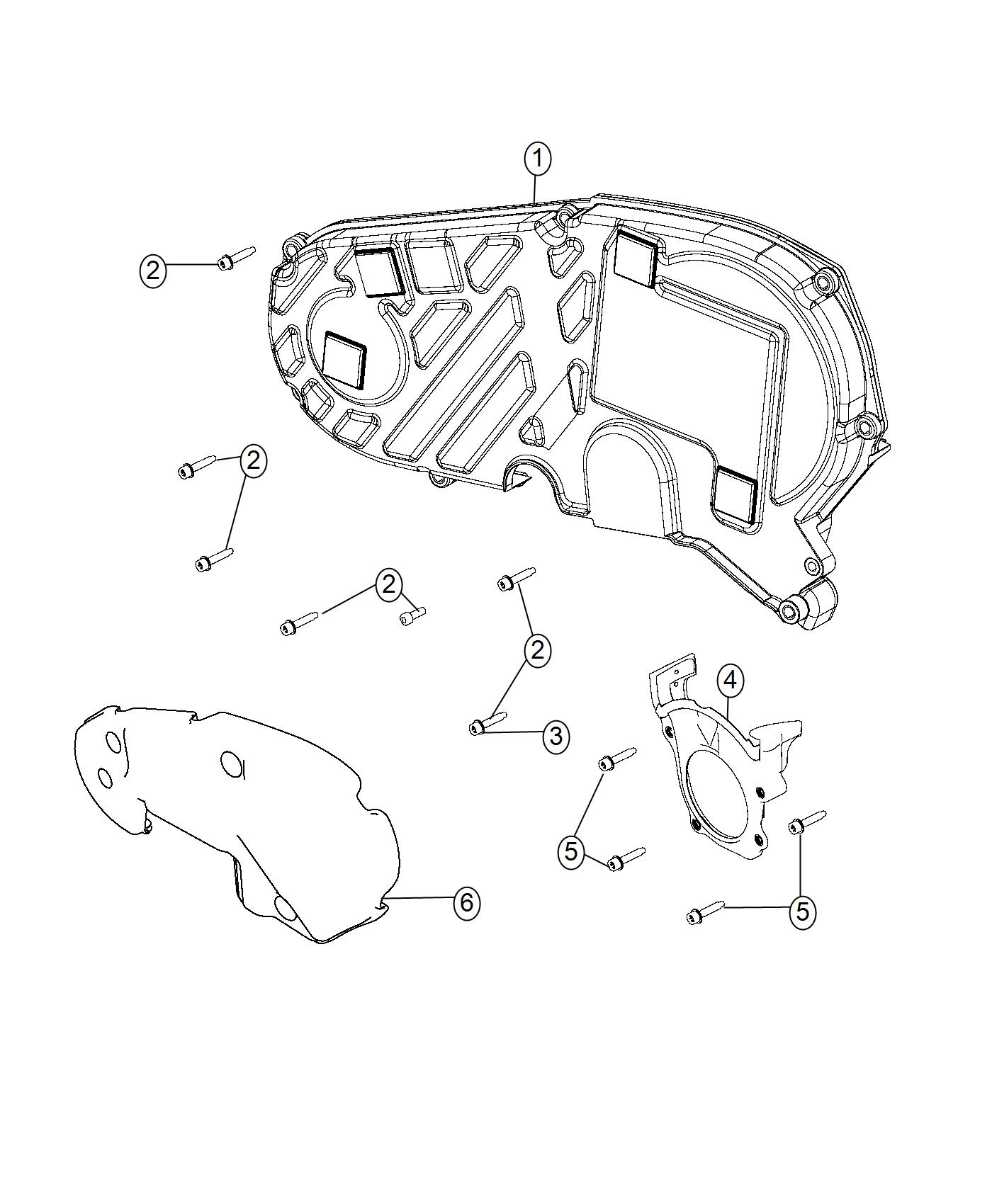 Diagram Timing System Covers 2.2L Diesel [2.2L I4 Turbo Diesel Engine]. for your 2017 Jeep Cherokee   