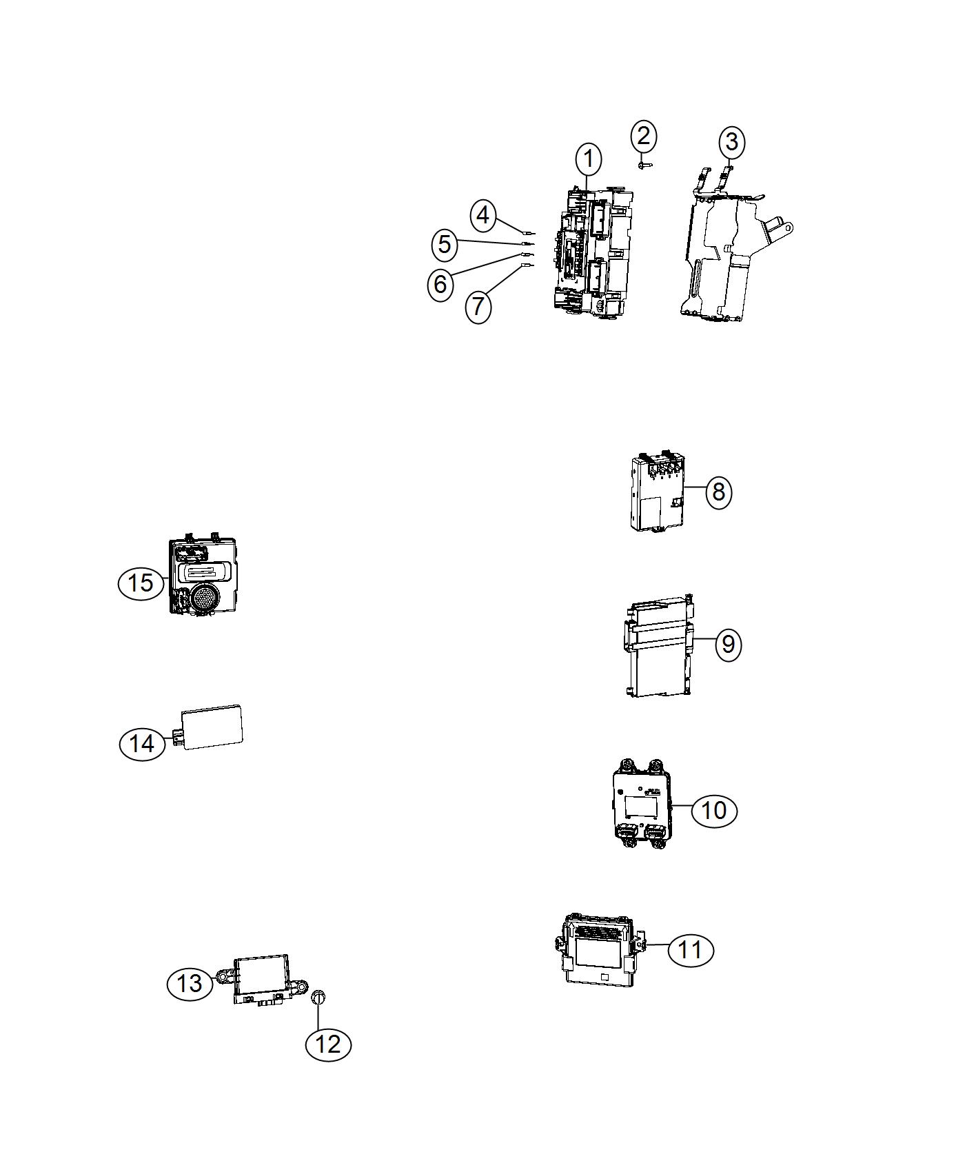 Diagram Modules, Body. for your Chrysler 300  M