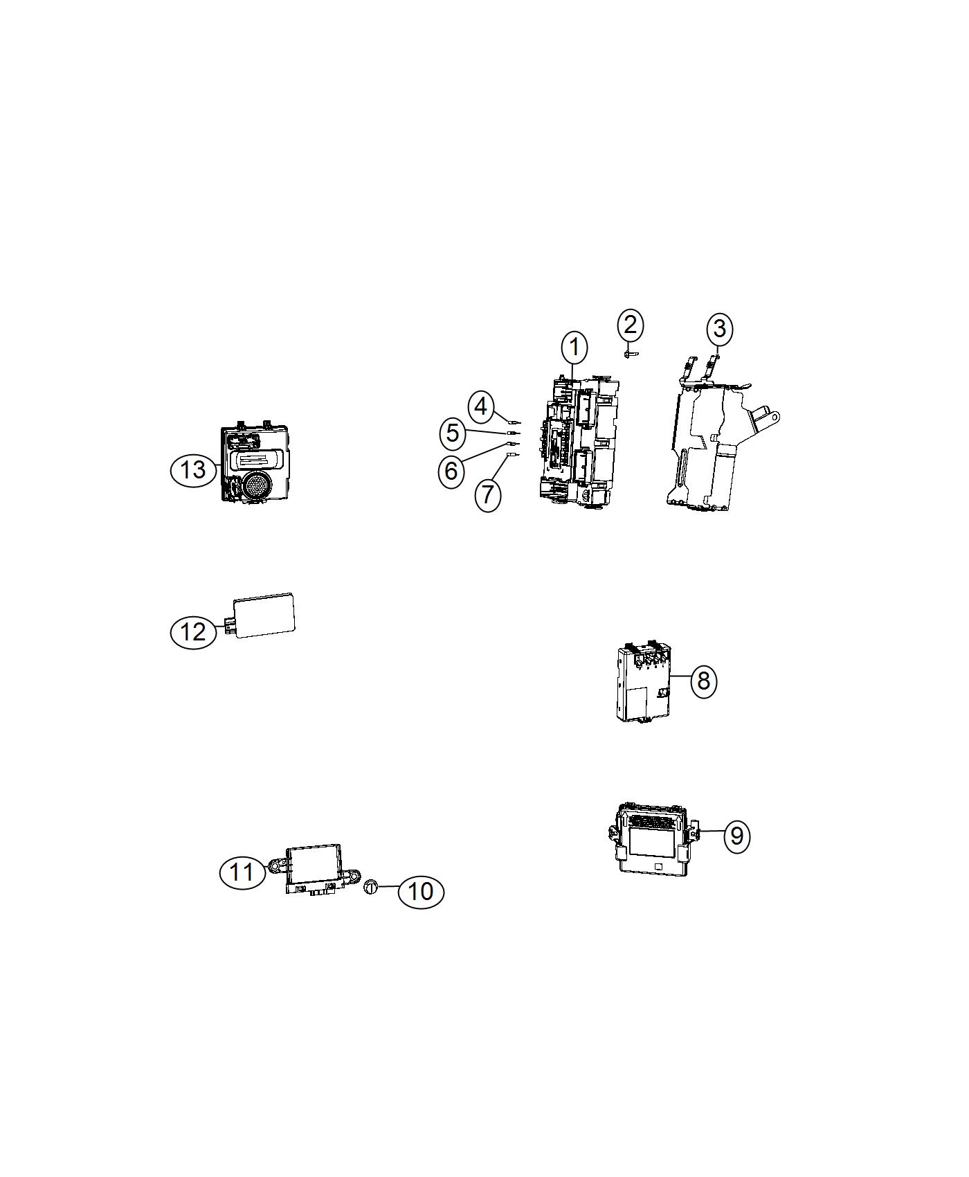 Diagram Modules, Body. for your Chrysler 300  M