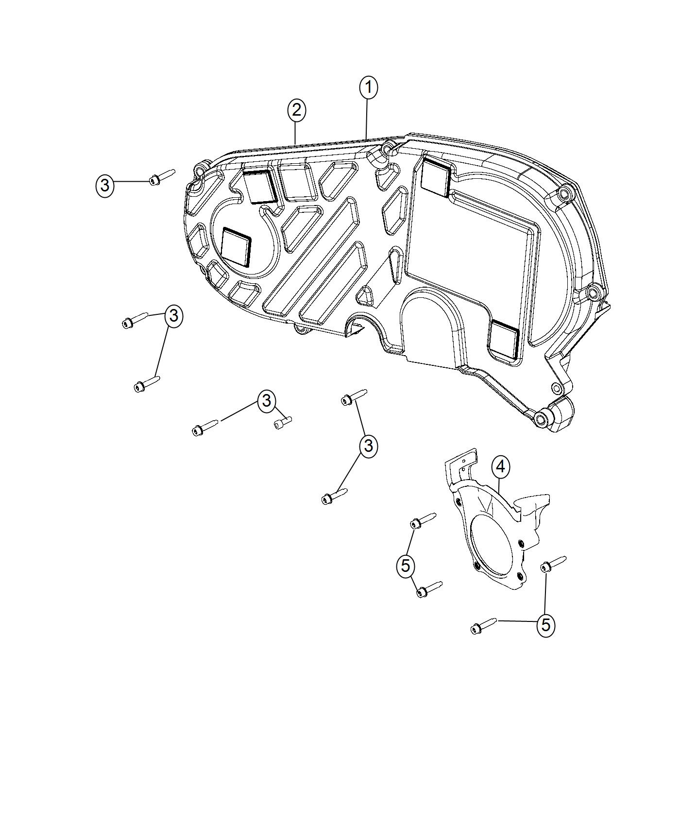 Diagram Timing System Covers 2.0L Diesel. for your 2017 Jeep Cherokee   