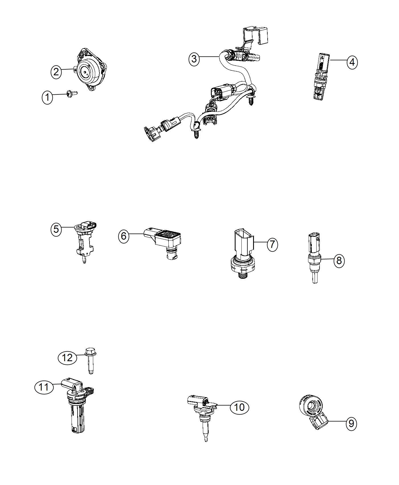 Diagram Sensors, Engine. for your 2002 Ram 1500   