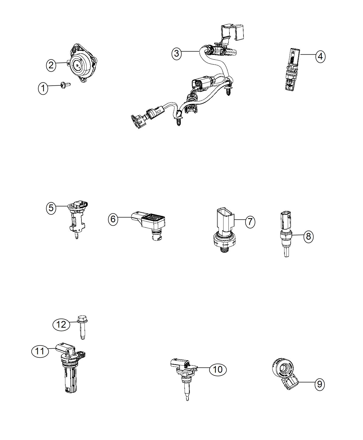 Diagram Sensors, Engine. for your 2002 Ram 1500   