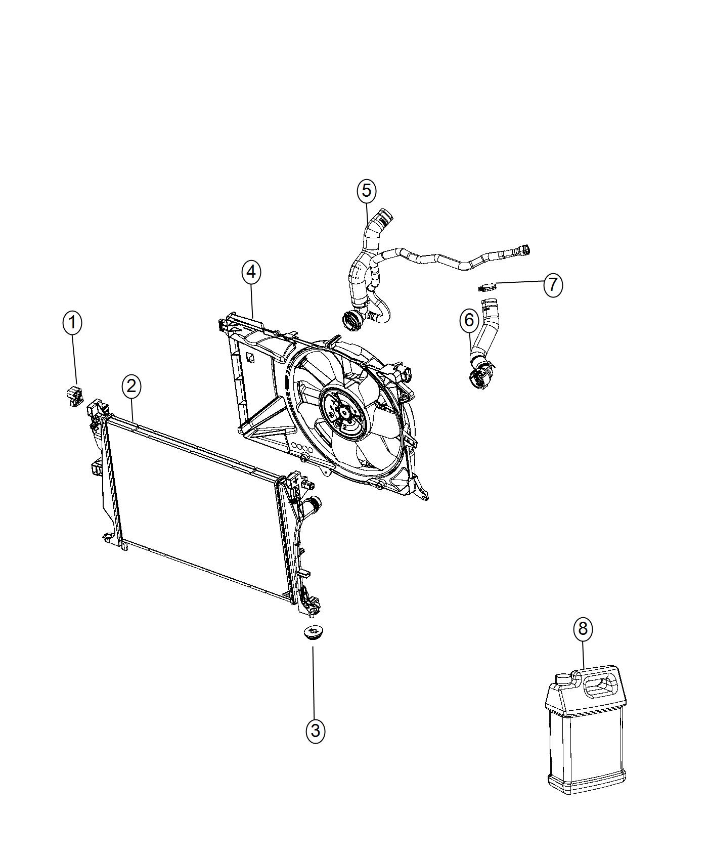 Diagram Radiator And Related Parts. for your Chrysler 300  M