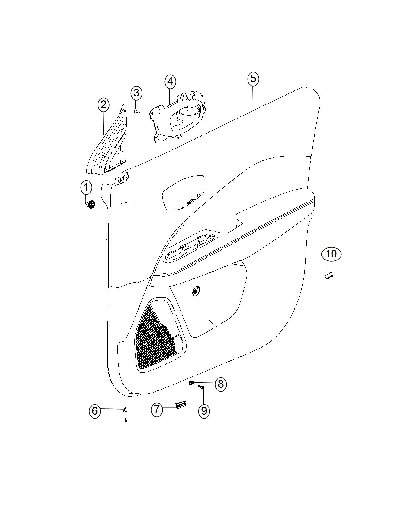 Diagram Front Door Trim Panels. for your 1999 Chrysler 300  M 