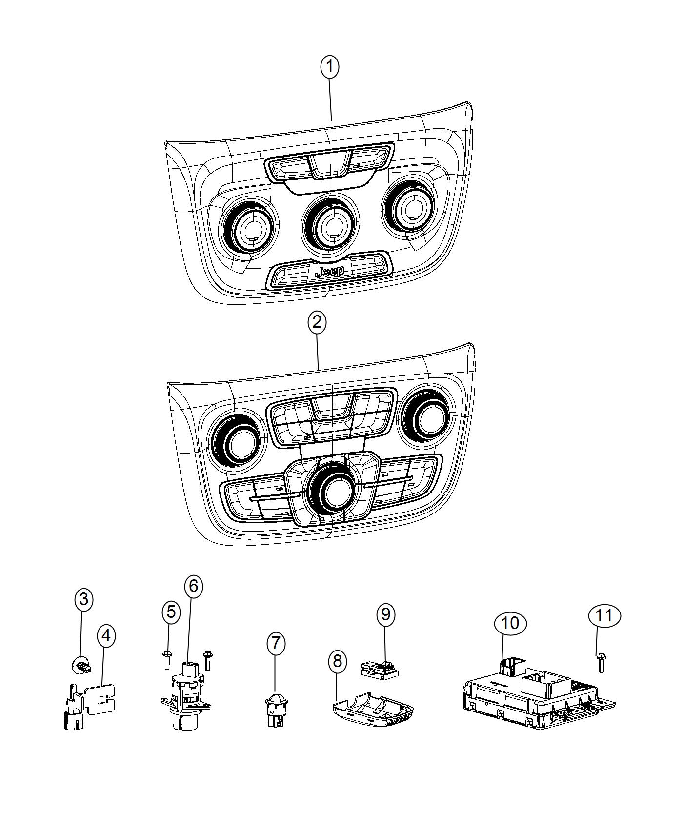 Diagram A/C And Heater Controls. for your Jeep Compass  