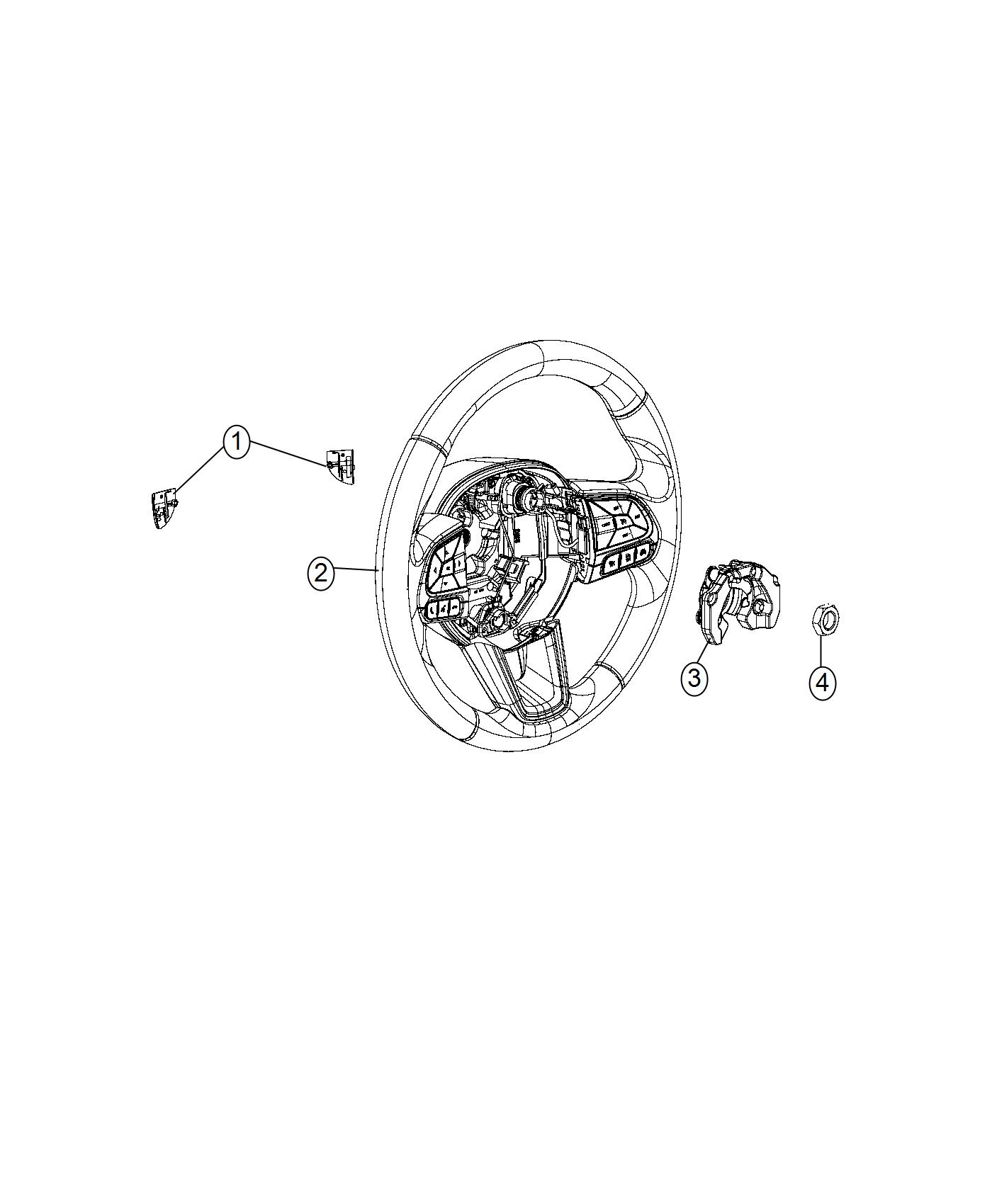 Diagram Steering Wheel Assembly. for your Jeep