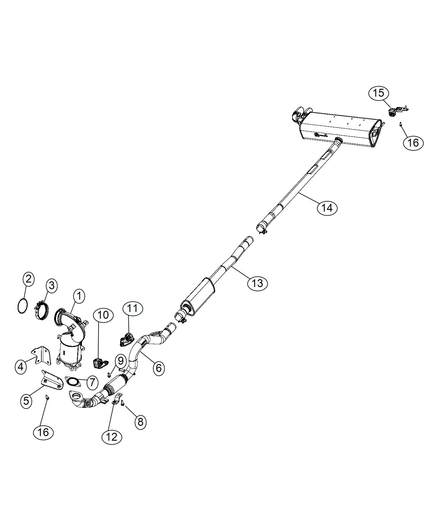 Diagram Exhaust System. for your 2003 Chrysler 300  M 