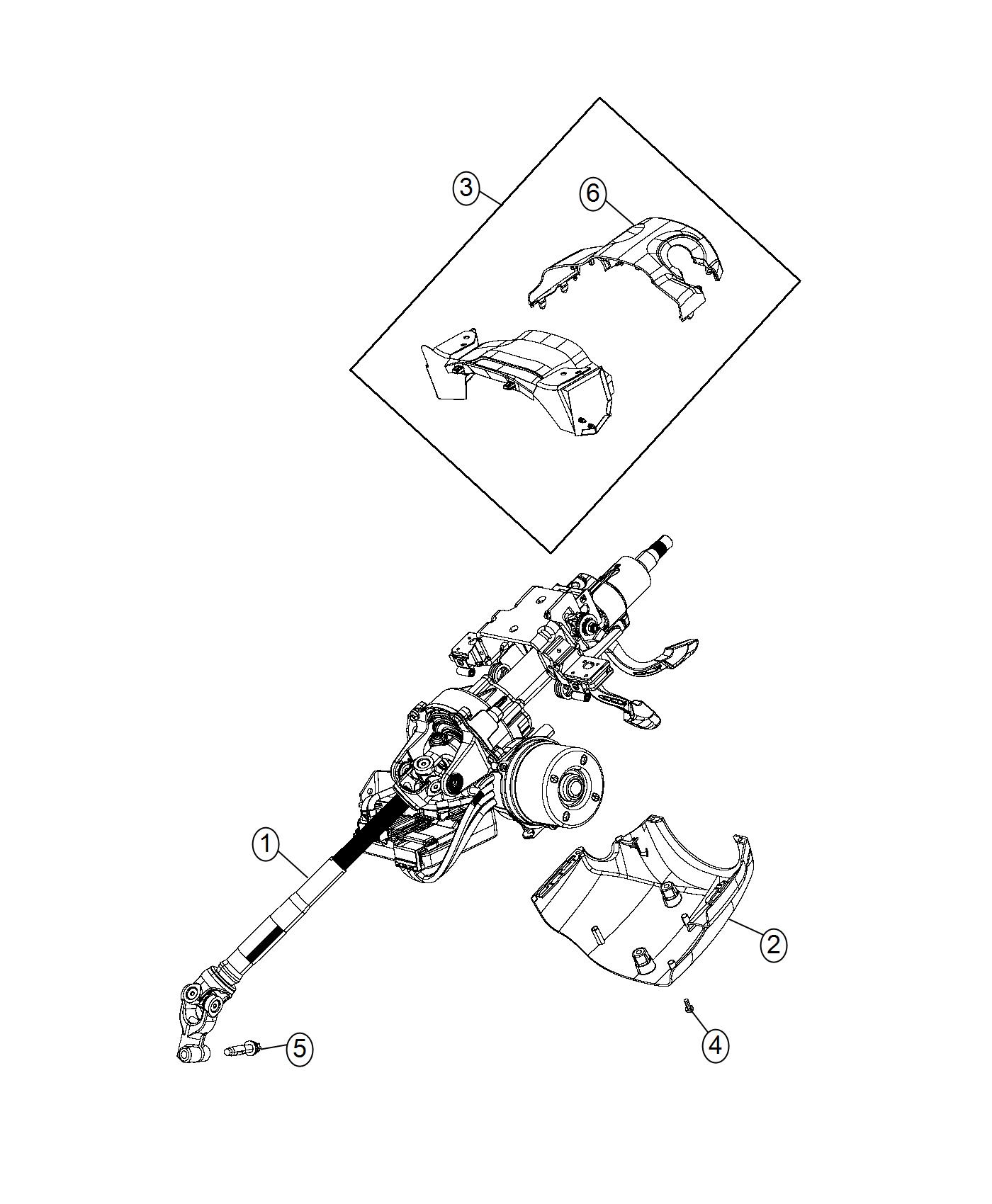 Diagram Steering Column. for your 2022 Jeep Compass   