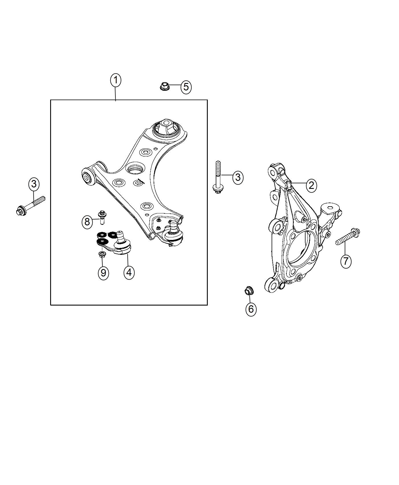 Diagram Suspension, Front. for your Chrysler 300  M