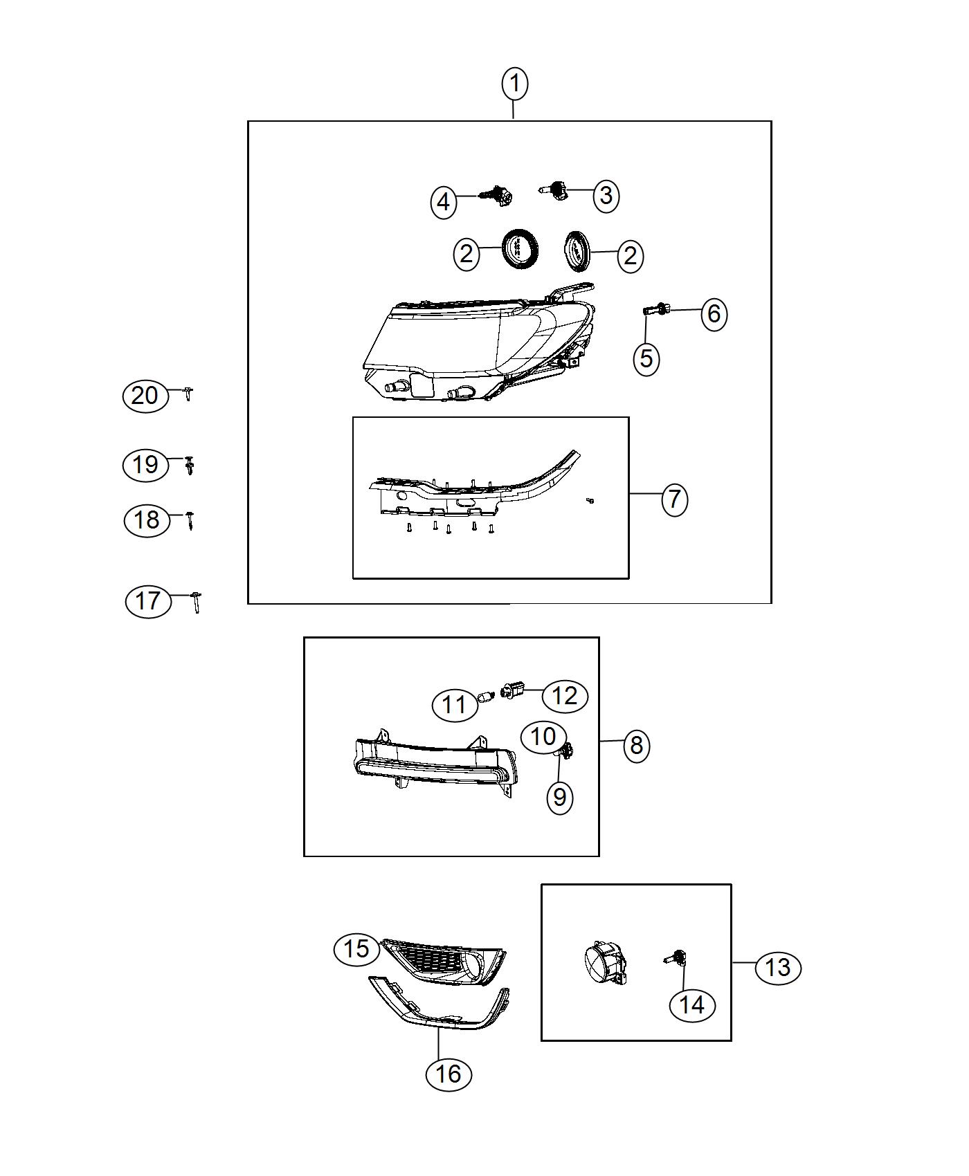 Lamps, Front. Diagram