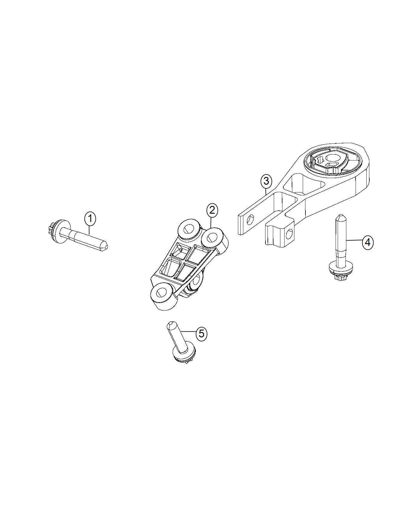 Diagram Engine Mounting Front/Rear 2.4L. for your 2001 Chrysler 300  M 